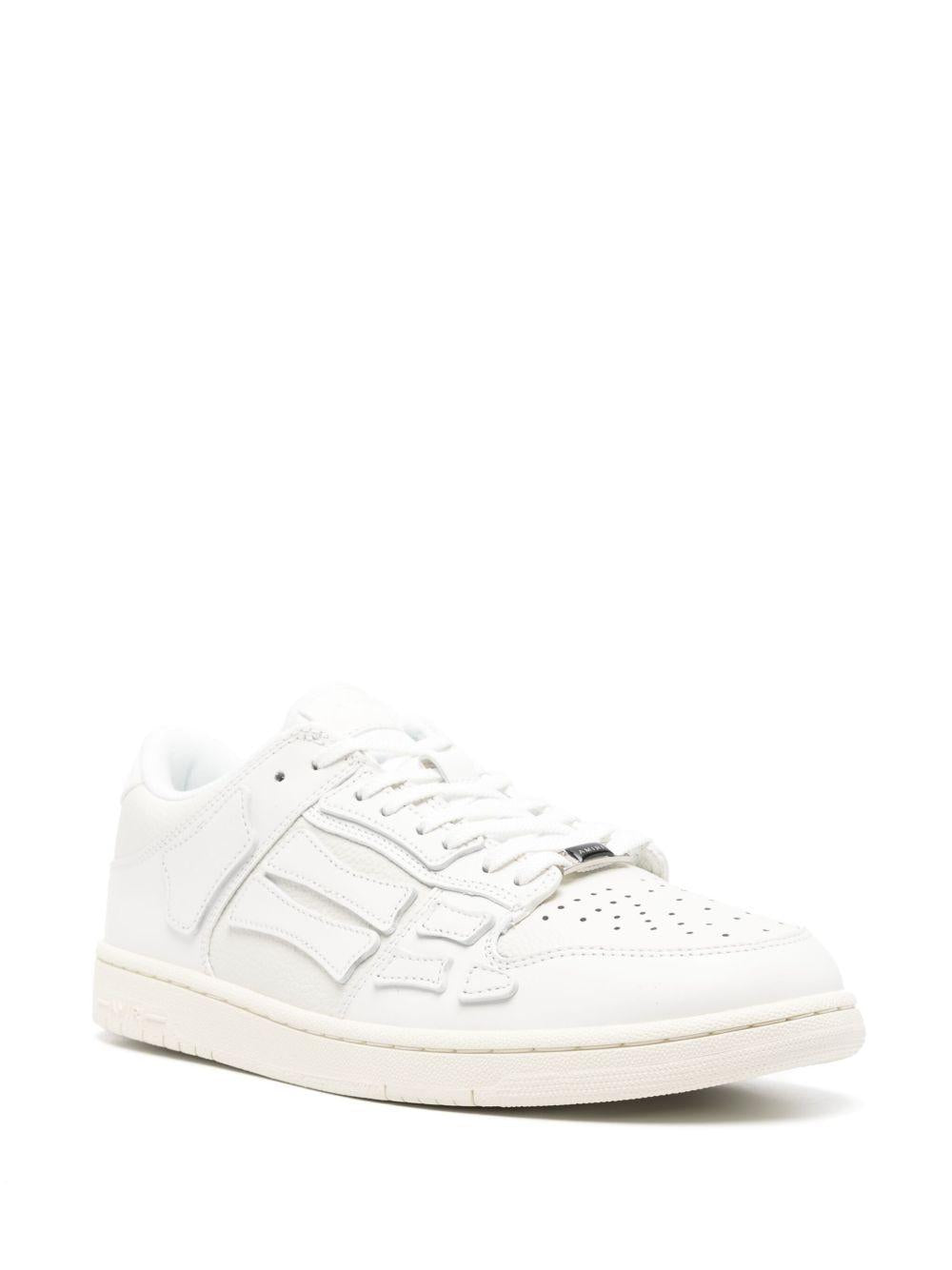Skel leather sneakers<BR/><BR/><BR/> AMFOSR1100 WHITE/WHITE/VINTAGE AMIRI