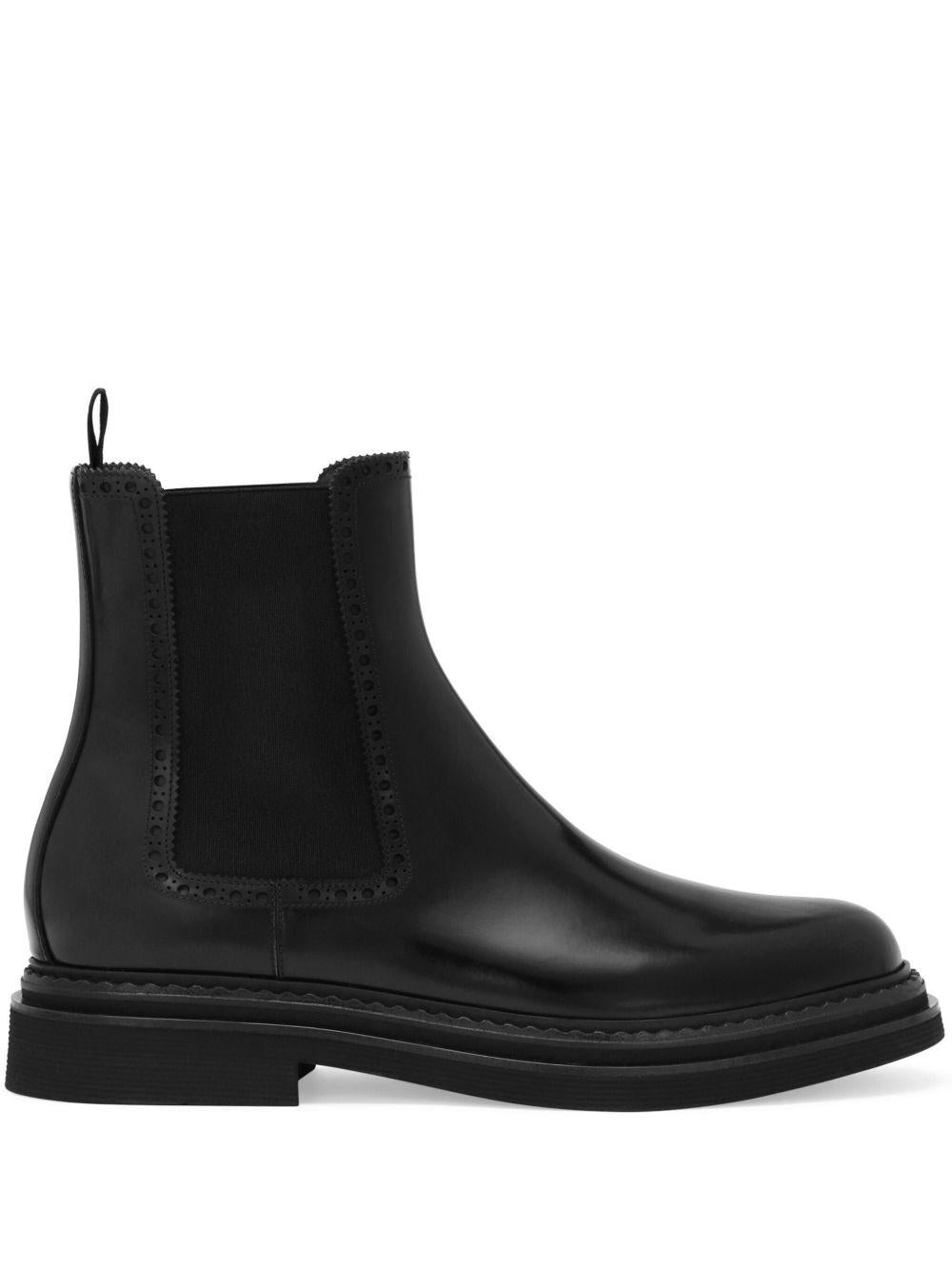 Brushed calfskin ankle boots A60592 A120380999 DOLCE & GABBANA