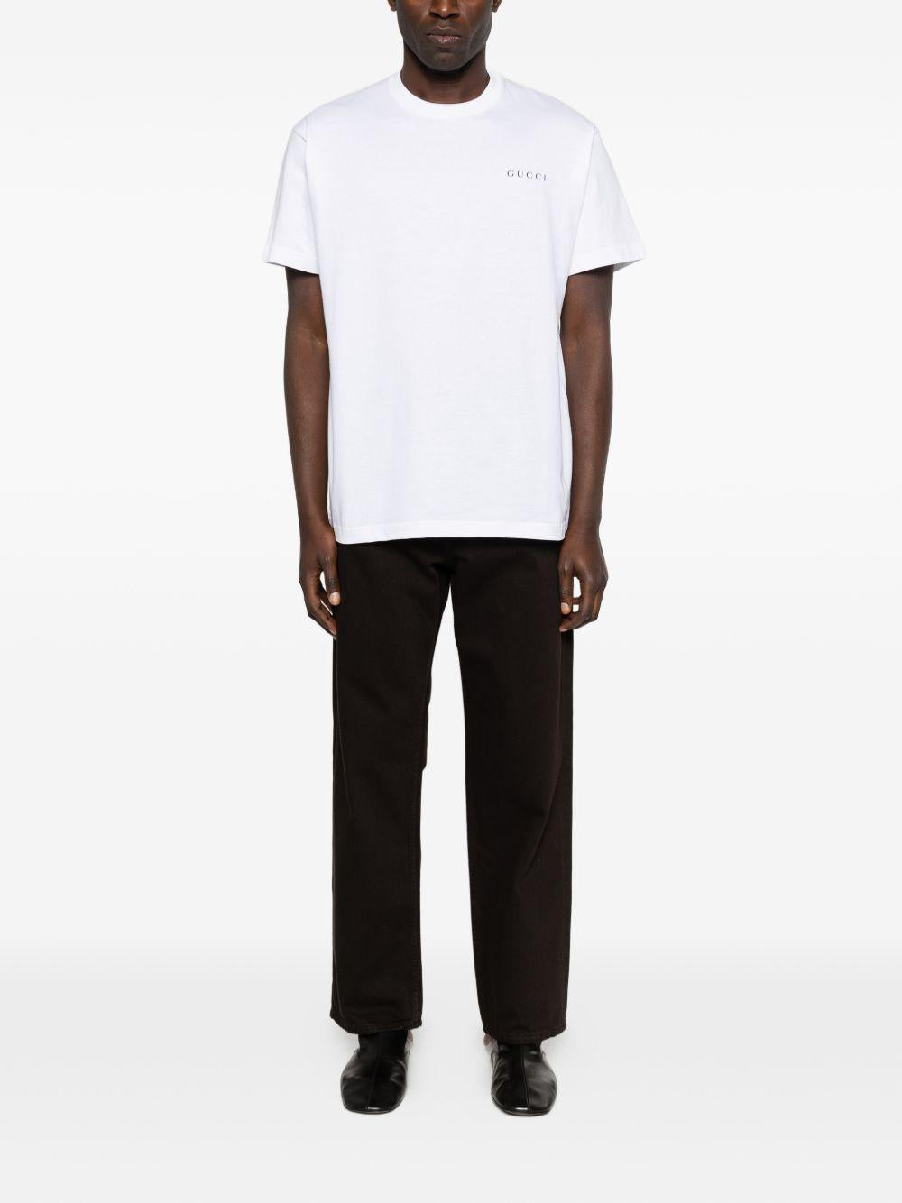Cotton jersey T-shirt with print 855021 XJHQK9051 GUCCI