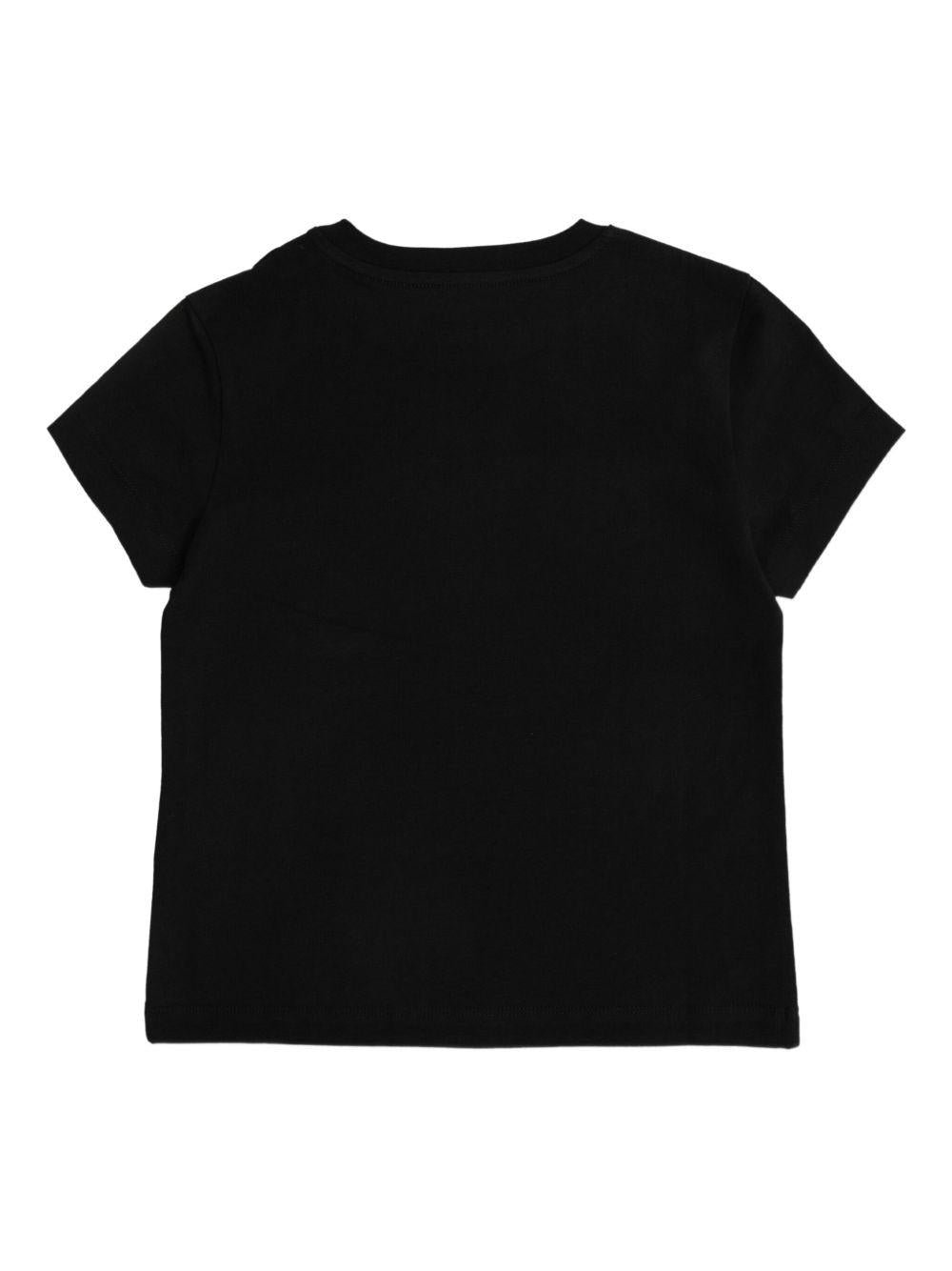 Logo-patch cotton T-shirt<BR/><BR/> K19548C00013 89AT9F99 MONCLER KIDS