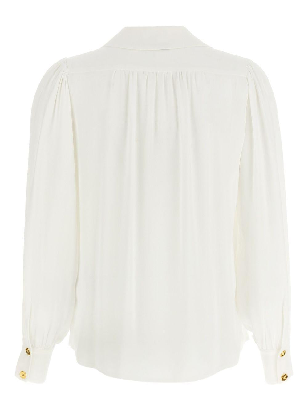 Blouse in georgette fabric with jewel detail CA12356E2 360 ELISABETTA FRANCHI