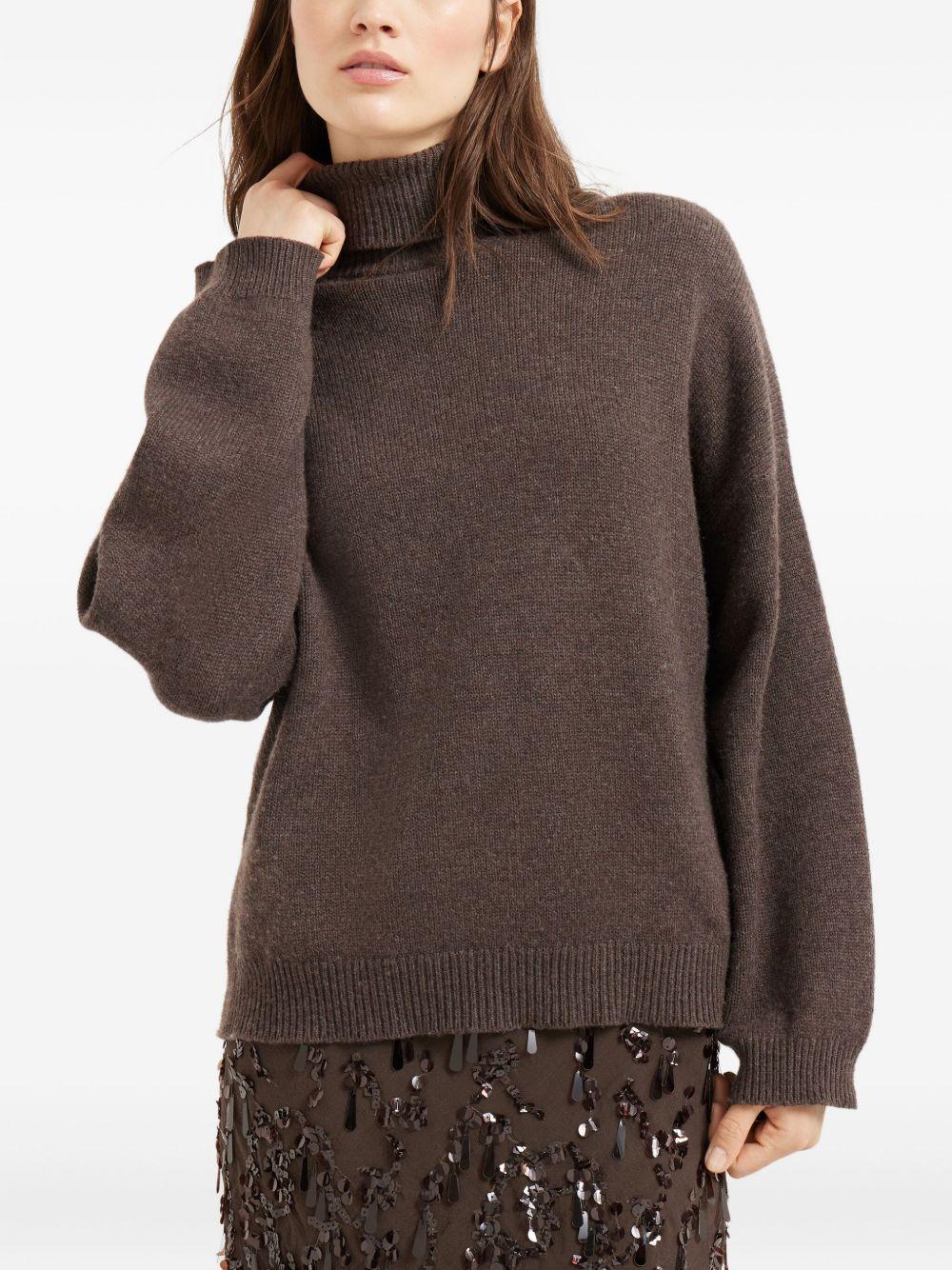 Cashmere turtleneck sweater with monili M12501703 C2559 BRUNELLO CUCINELLI