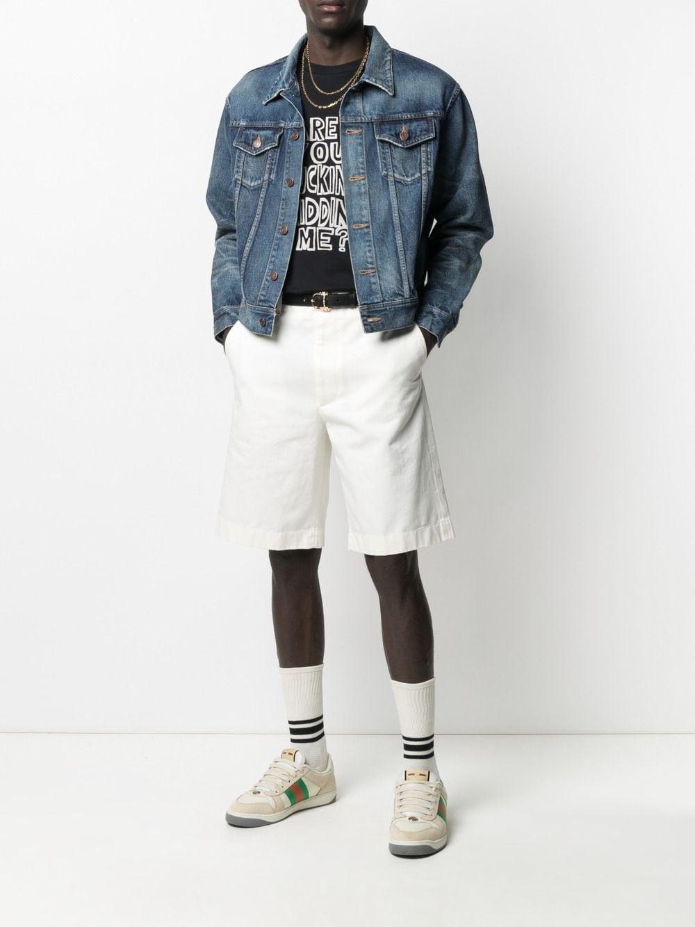 Vintage effect cotton bermuda shorts 639388 ZAF8C9733 GUCCI