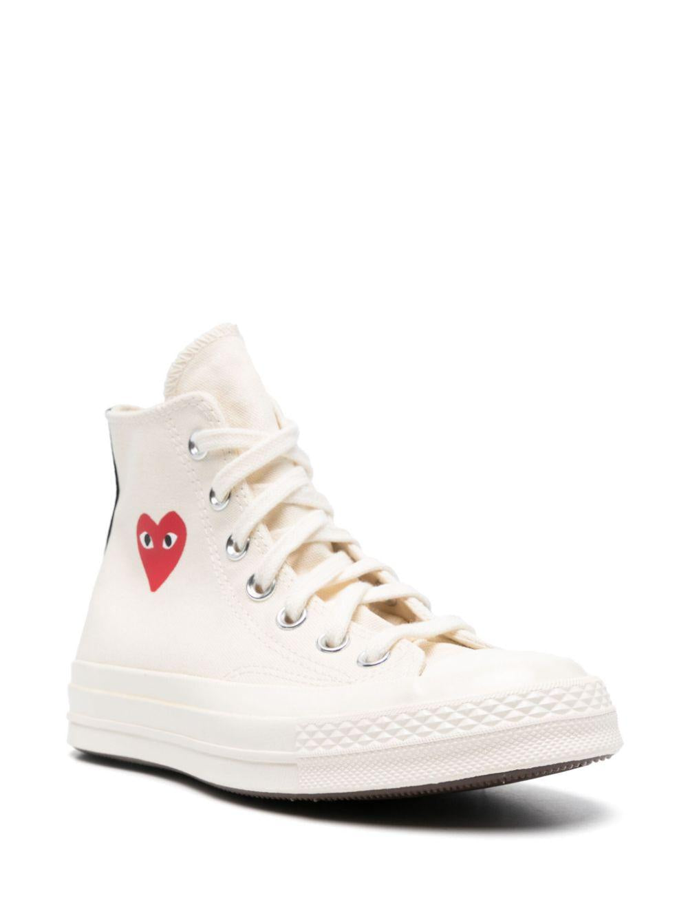 Heart Chuck 70 sneakers<BR/><BR/><BR/> AZK129 WHITE COMME des GARÇONS PLAY x Converse