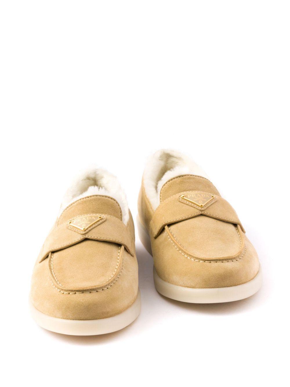 Suede and shearling loafers<BR/><BR/><BR/> 1D222N 3LPMF0379 PRADA