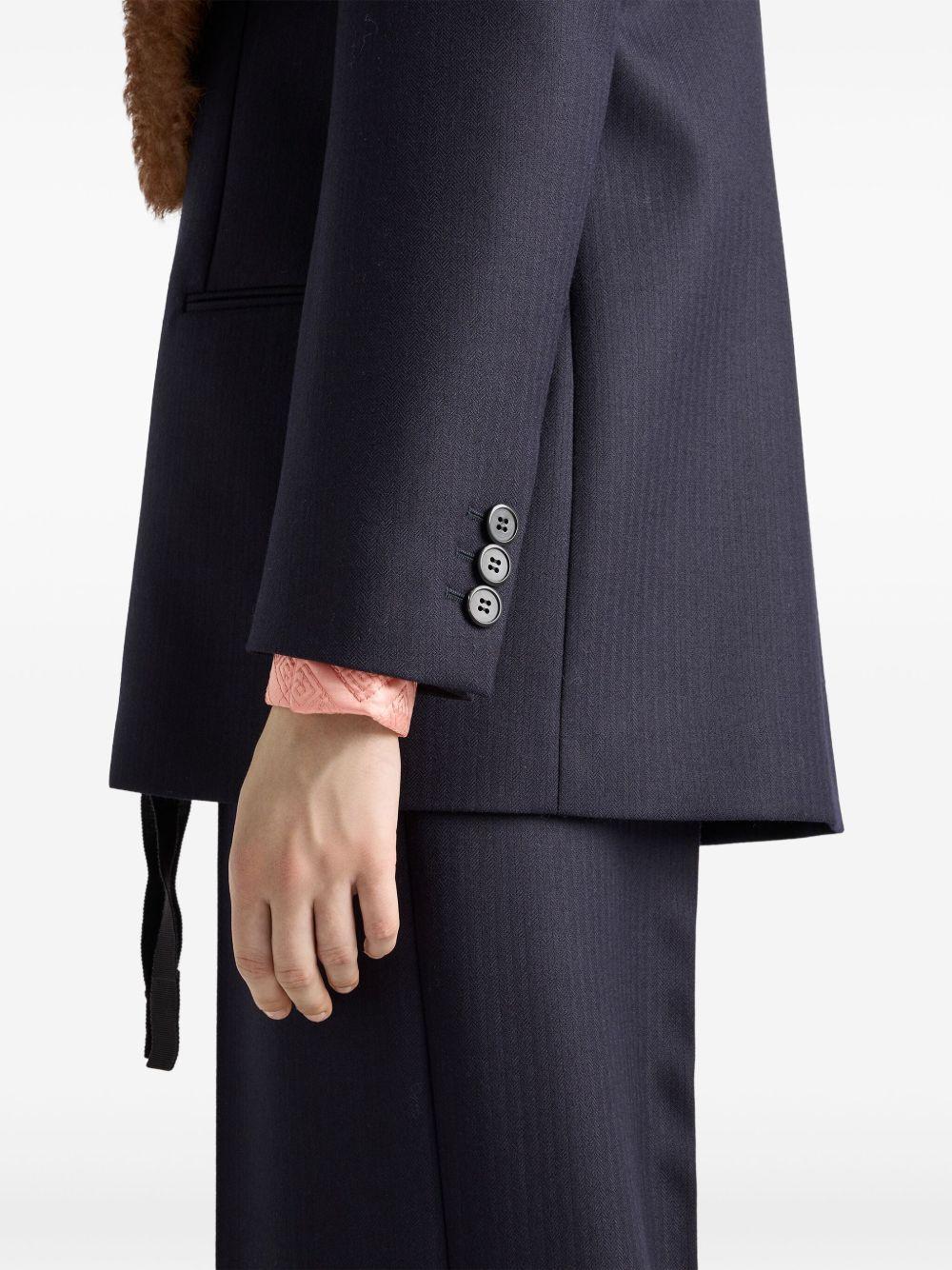 Single-breasted gabardine jacket P545P16OX S-OOOF0008 PRADA