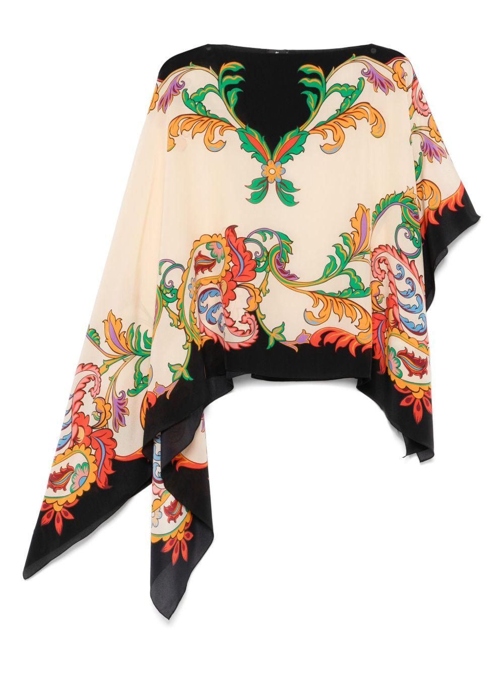 Paisley poncho<BR/><BR/> WAXA0013 AK866X0807 ETRO