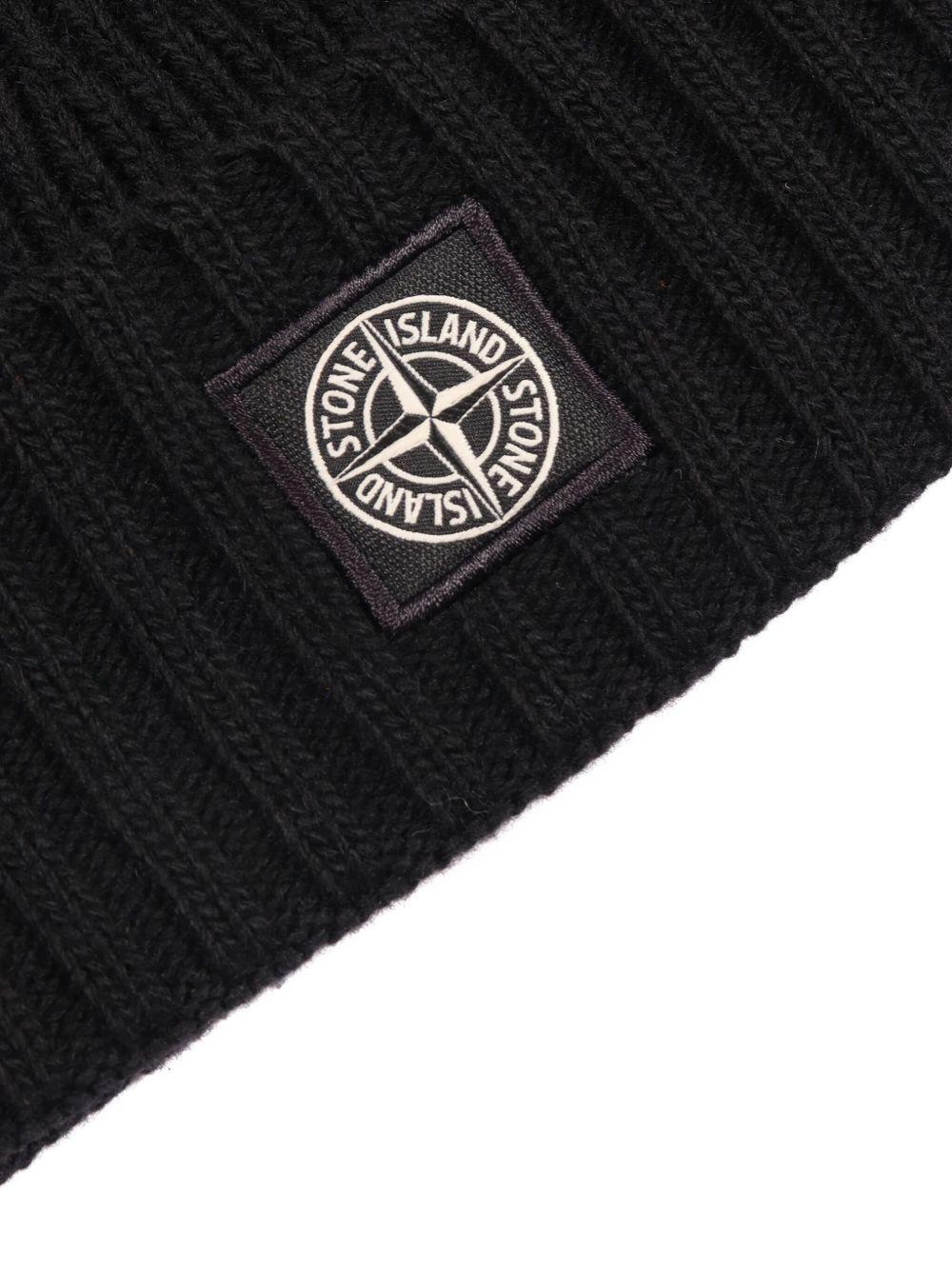 Beanie in ribbed wool K2S16N100003 S00M3V0029 STONE ISLAND KIDS
