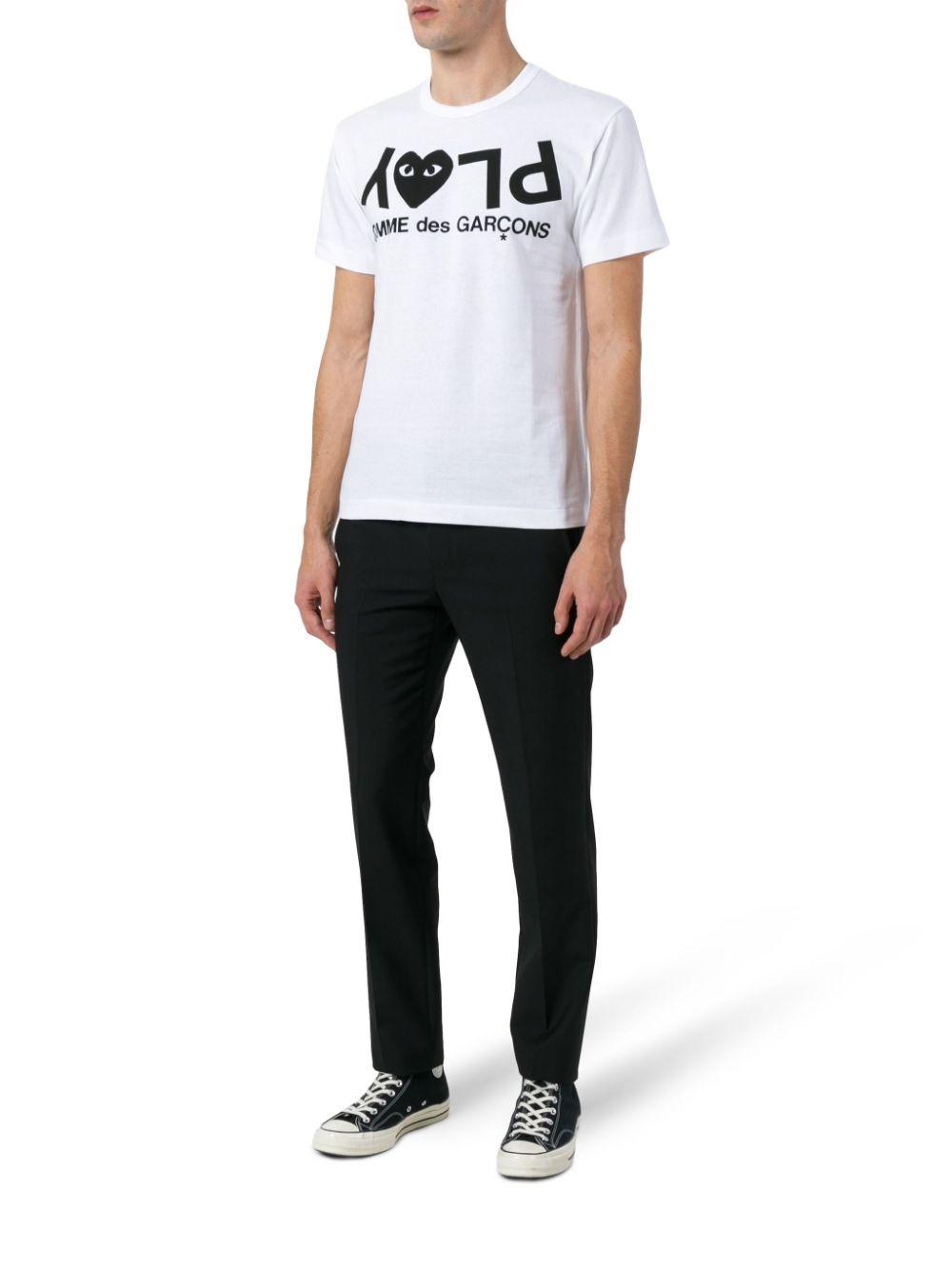 t-shirt stampa cuore P1T068 WHITE COMME des GARÇONS PLAY x Converse