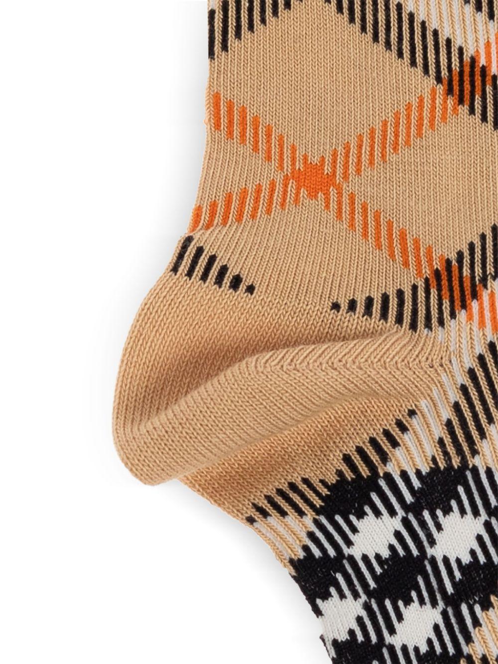 Check socks<BR/><BR/><BR/> 8100428 B9368 BURBERRY KIDS