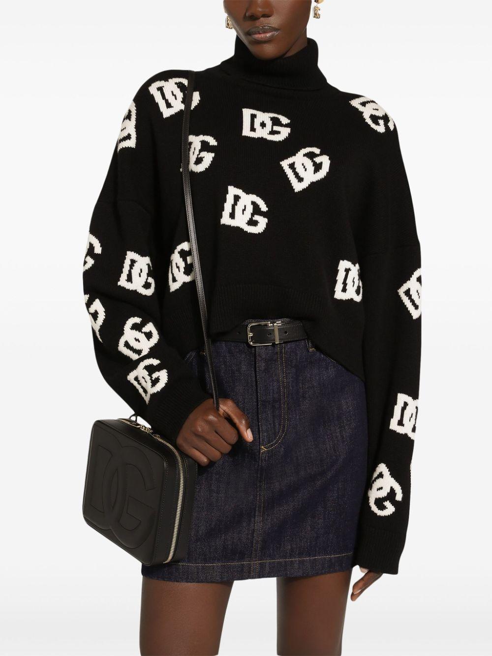 Intarsia-knit logo jumper<BR/><BR/><BR/> FXW11T JCVYXN0004 DOLCE & GABBANA
