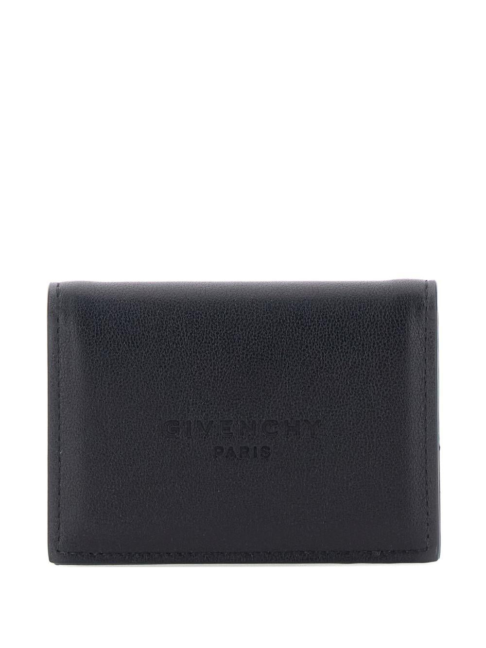 Antigona Stamped flap card holder in leather BK60G1K21L 001 GIVENCHY