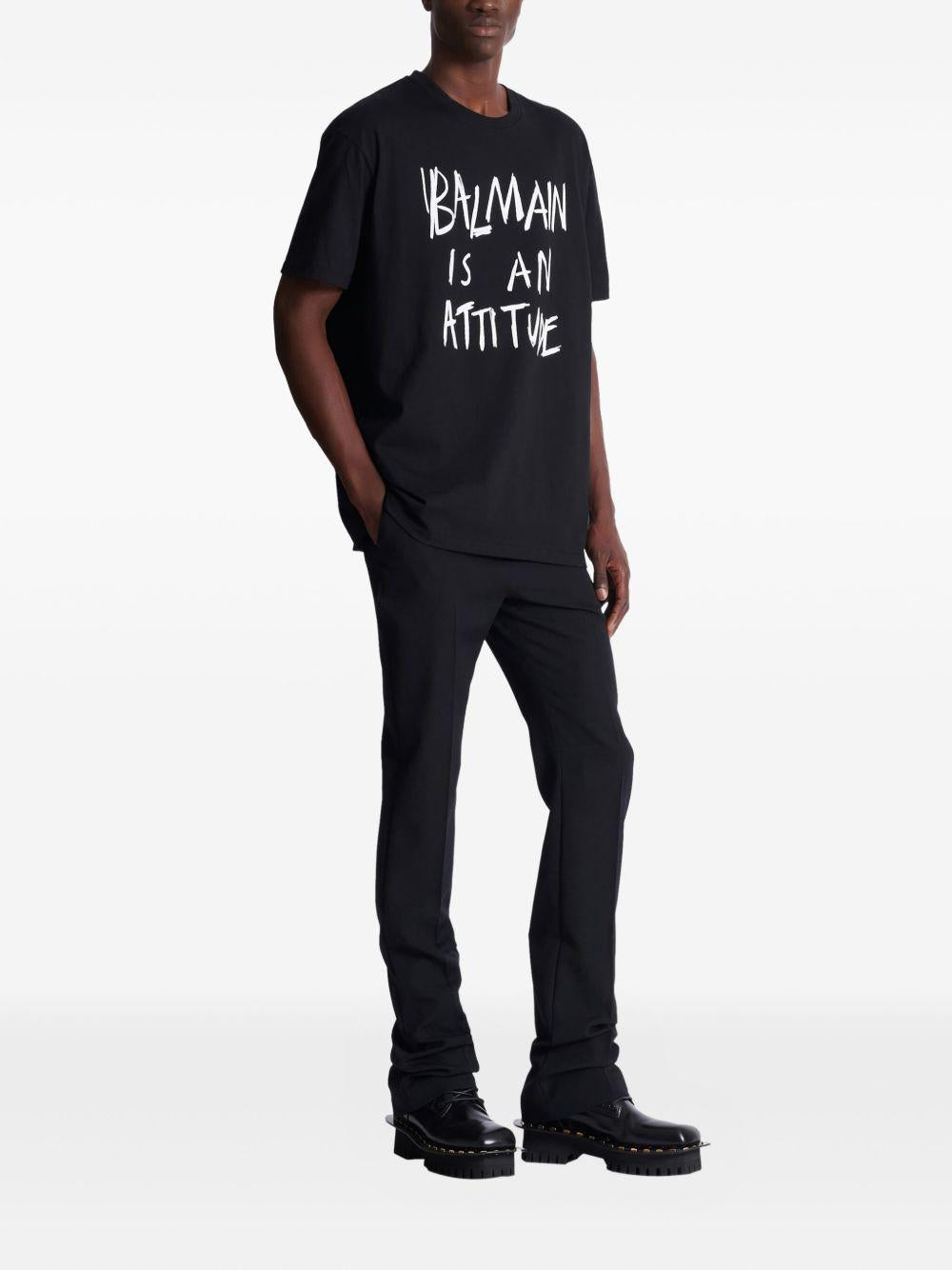 printed T-shirt GH1EG225GF40 EAB BALMAIN