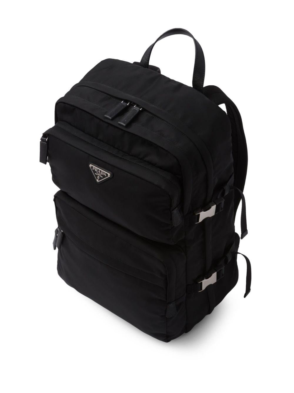 Re-Nylon Saffiano leather backpack<BR/><BR/><BR/> 2VZ101 2DMGF0002 PRADA
