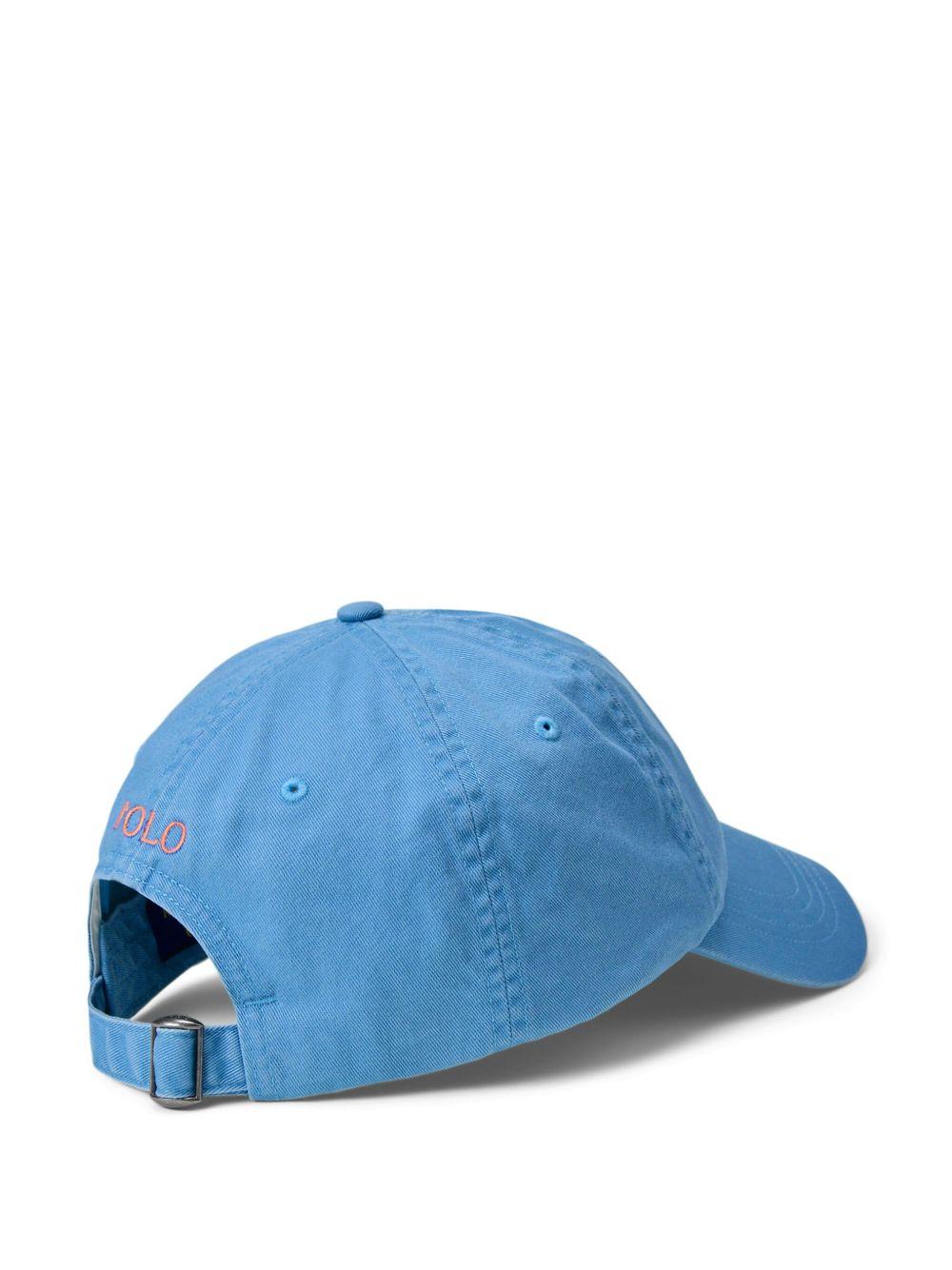 Logo-embroidered cotton cap<BR/><BR/><BR/> 710667709 141BLUE ORBIT POLO RALPH LAUREN