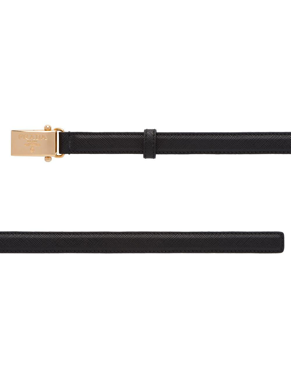 Black logo plaque belt 1CC156 053F0002 PRADA
