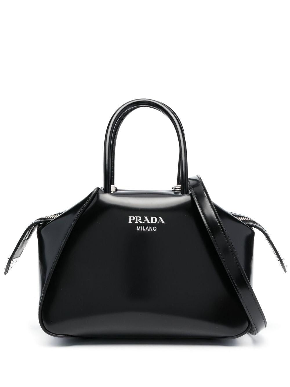 Supernova brushed leather tote bag 1BA385 ZO6F0002 PRADA
