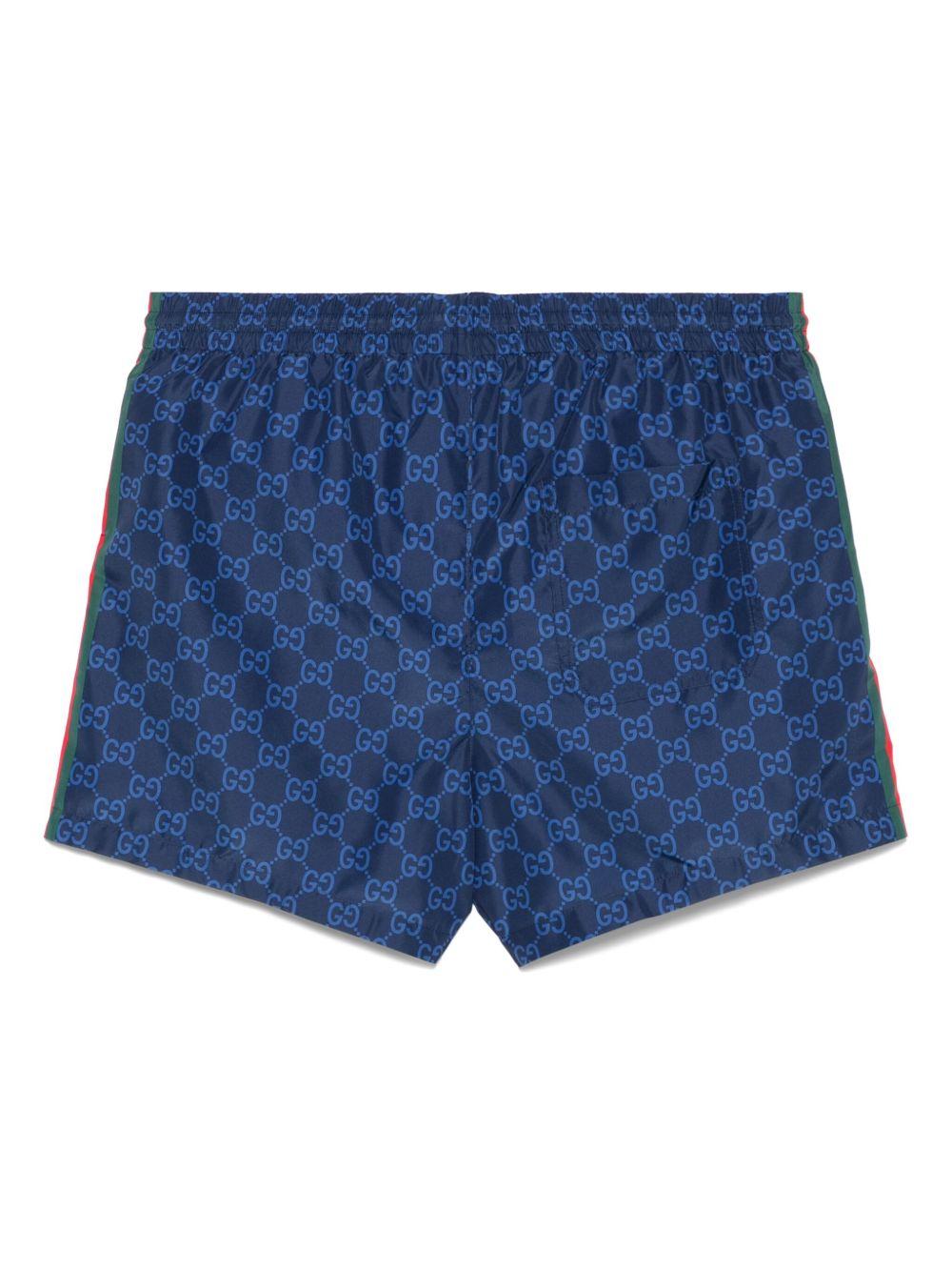 Printed poplin tech swim shorts 815602 XHAJ34735 GUCCI