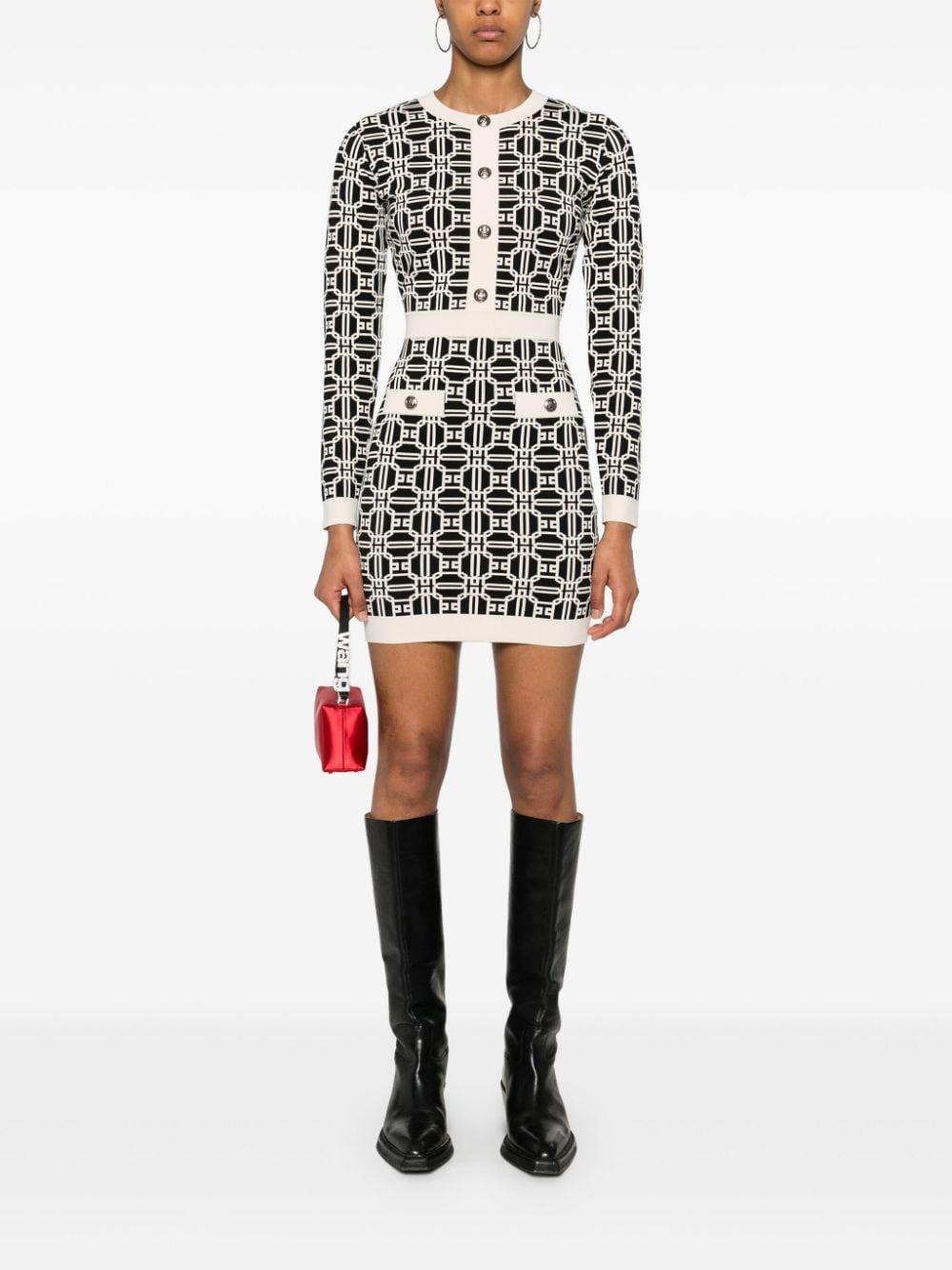Jacquard logo minidress AM31B47E2 685 ELISABETTA FRANCHI