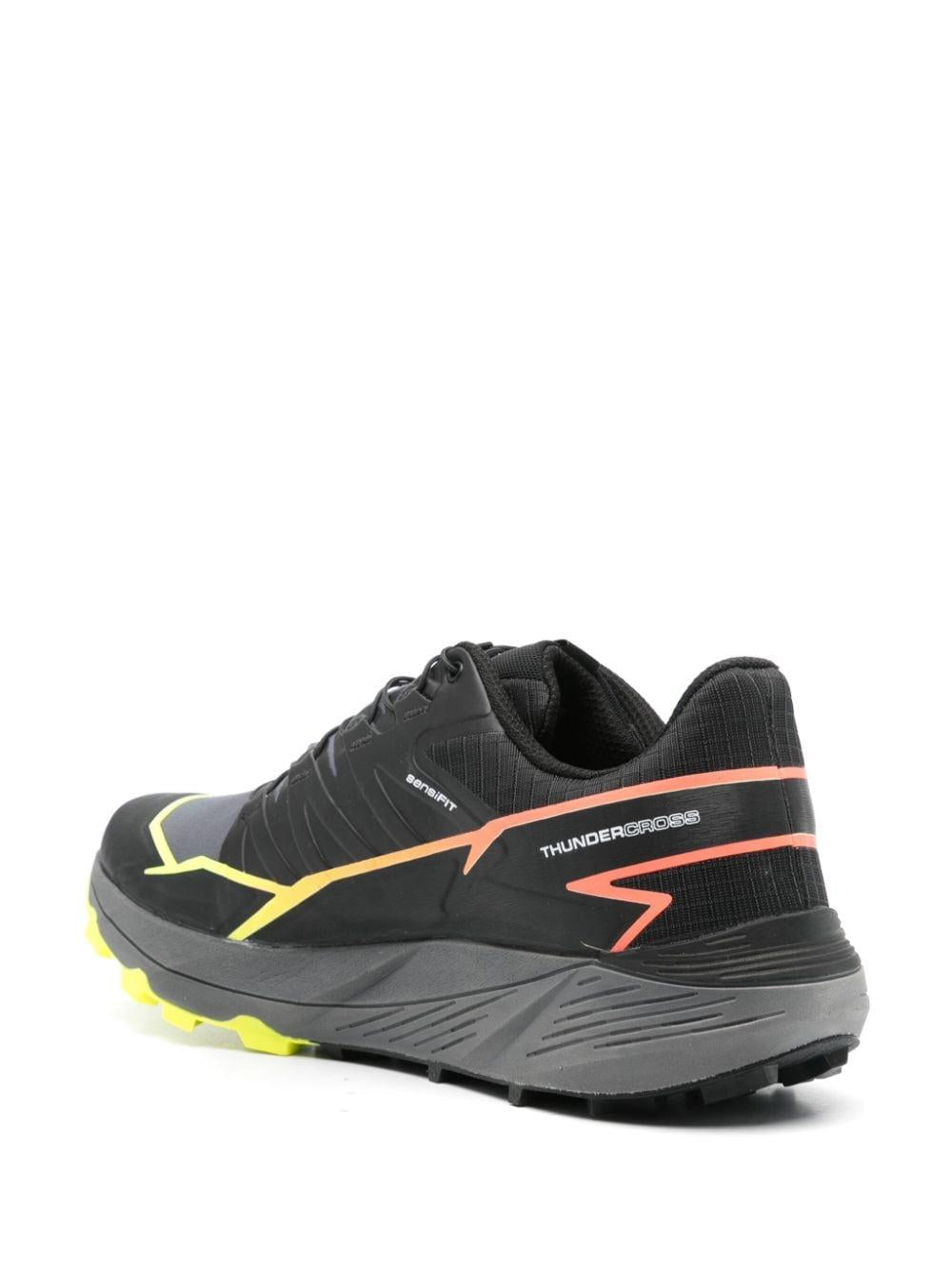 Thundercross logo-print sneakers<BR/><BR/><BR/><BR/> L47295400 BLACK/QUIETSHADE/NEONF SALOMON