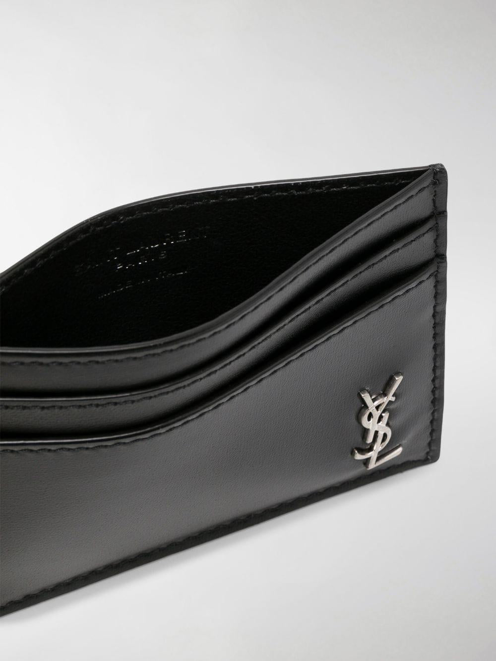 Logo plaque cardholder 6076031JB0E 1000 SAINT LAURENT