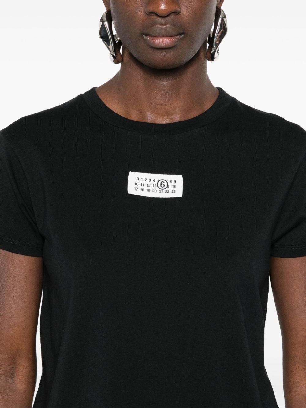 Numbers-patch cotton T-shirt<BR/><BR/><BR/> S52GC0327 S24312900 MM6 Maison Margiela