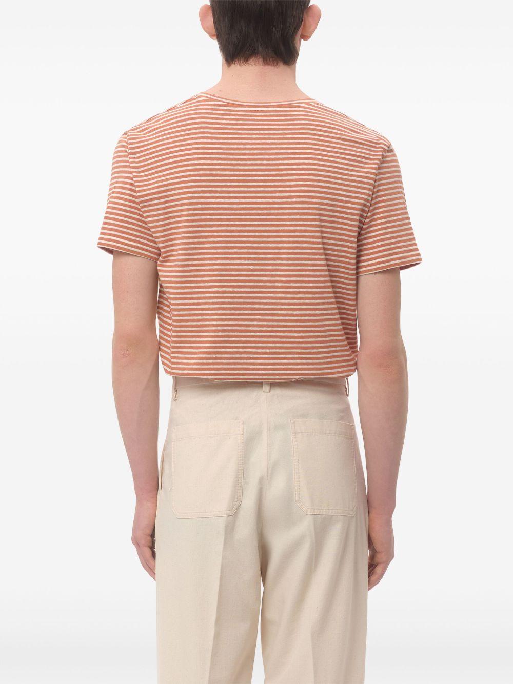 Chez Valentino-print striped T-shirt<BR/><BR/><BR/> 6V3MG16SAPY RGV VALENTINO GARAVANI