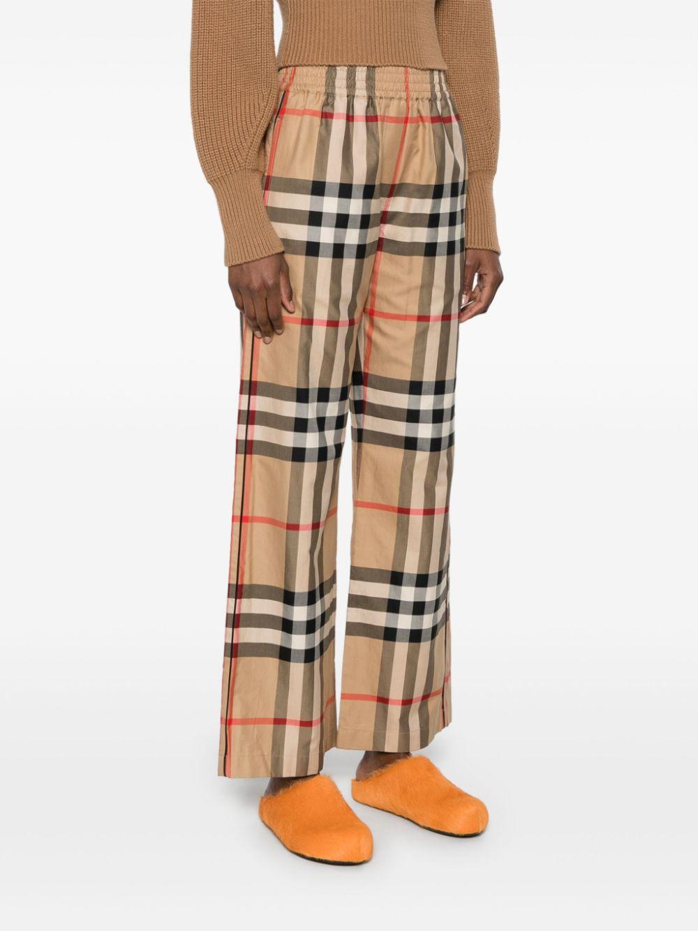 Vintage Check cotton trousers<BR/><BR/><BR/> 8104616 A7028 BURBERRY