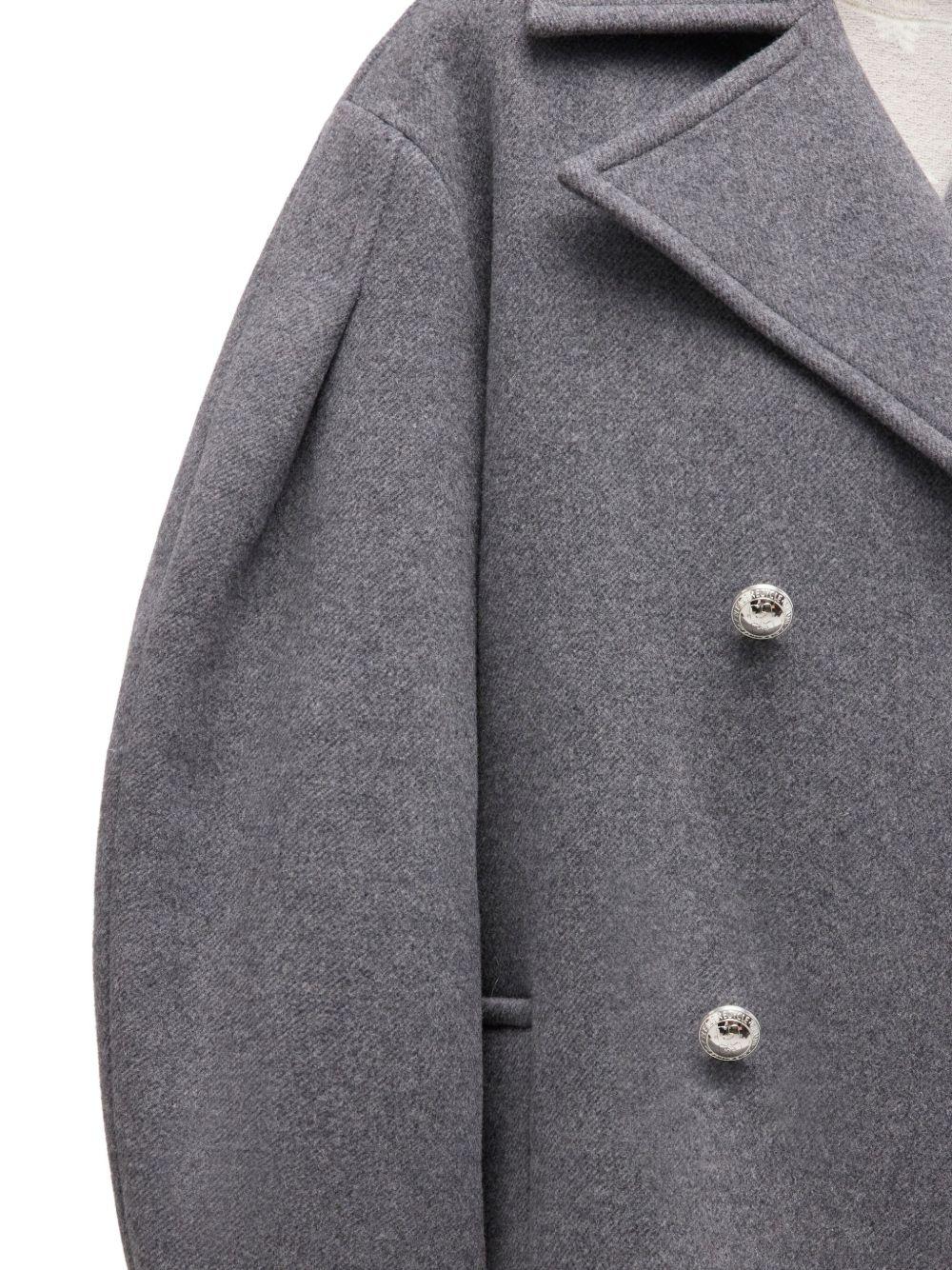 Wool Oversized Midi Peacoat W0930 205 GANNI