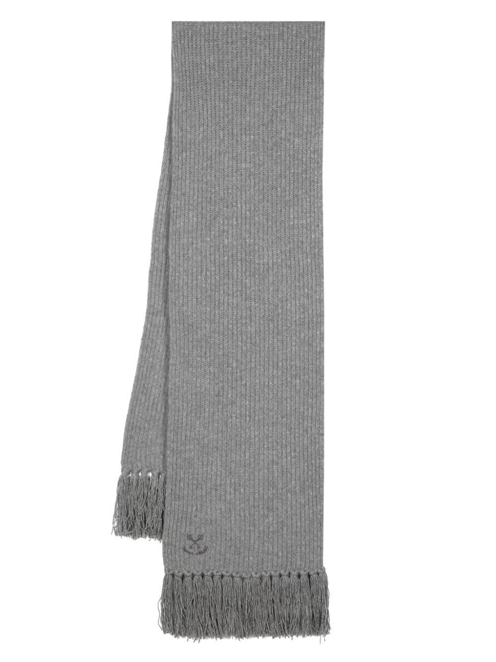 Ribbed-knit wool scarf<BR/><BR/><BR/> GUP01986 P00170860255 GOLDEN GOOSE