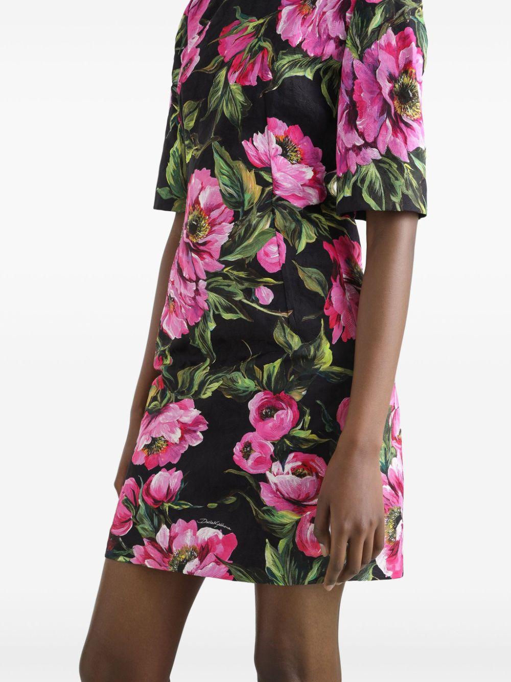Floral-print mini dress<BR/><BR/><BR/><BR/> F6TMJT FSFN9HN5KR DOLCE & GABBANA