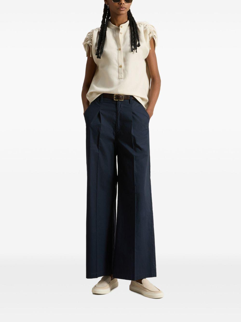 Shirt with gathers on sleeves CFWWSI0215FRUT3043 8867 WOOLRICH