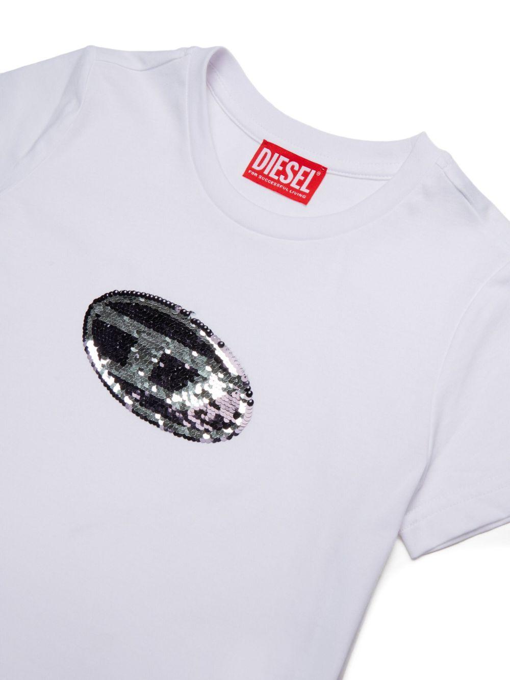 T-shirt with metal logo J02371 KYAUNK100 DIESEL KID