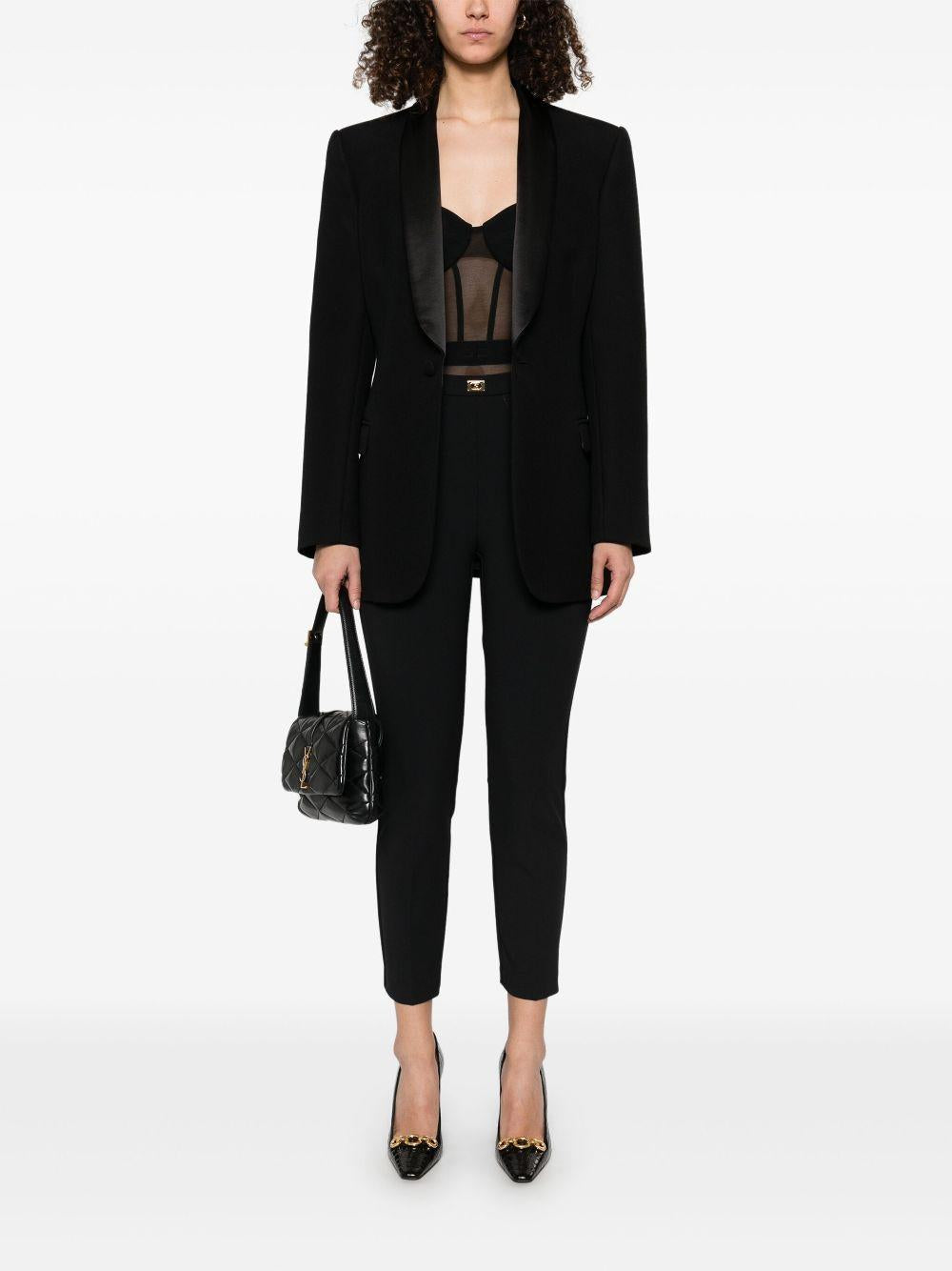 Logo-waistband bodysuit<BR/><BR/><BR/> BO02351E2 110 ELISABETTA FRANCHI