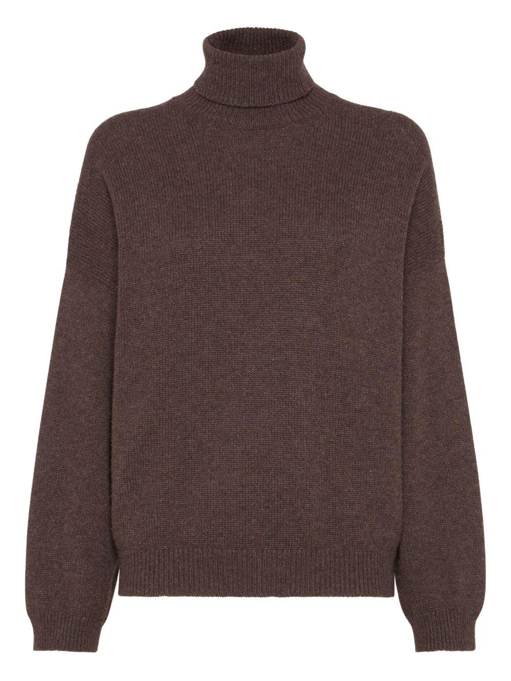 Cashmere turtleneck sweater with monili M12501703 C2559 BRUNELLO CUCINELLI