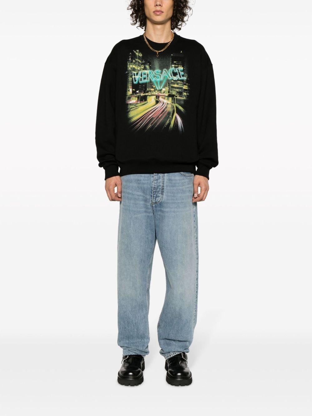 City Lights cotton sweatshirt 1012555 1A090452B510 VERSACE