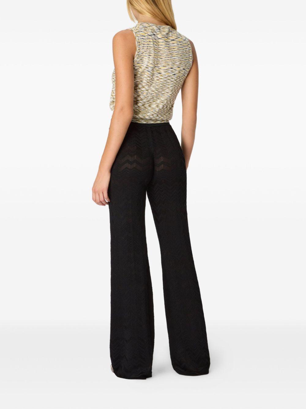 Straight long pants in chevron pattern DS25WI0J BK01CPS91QK MISSONI