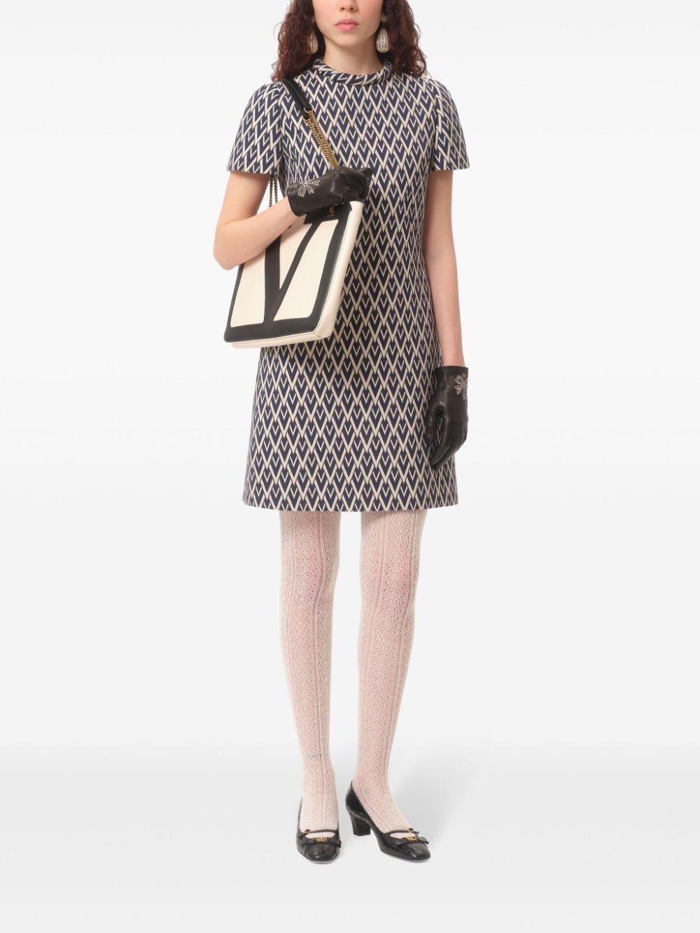 SHORT DRESS IN TOUTE LA V JACQUARD 6B3VAF10915 QXA VALENTINO GARAVANI