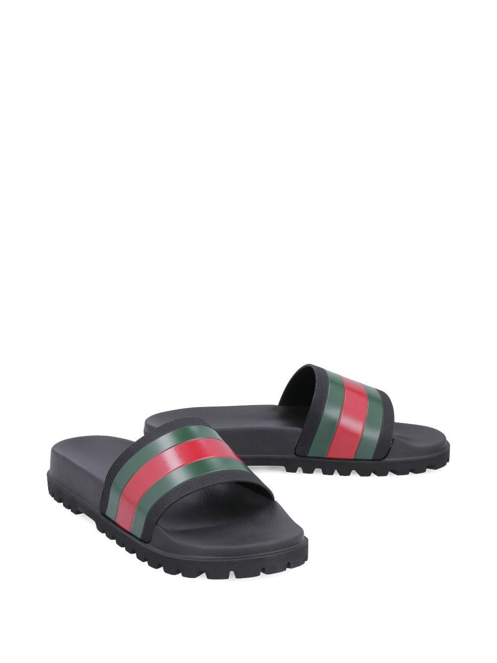 slide sandal with Web 429469 GIB101098 GUCCI