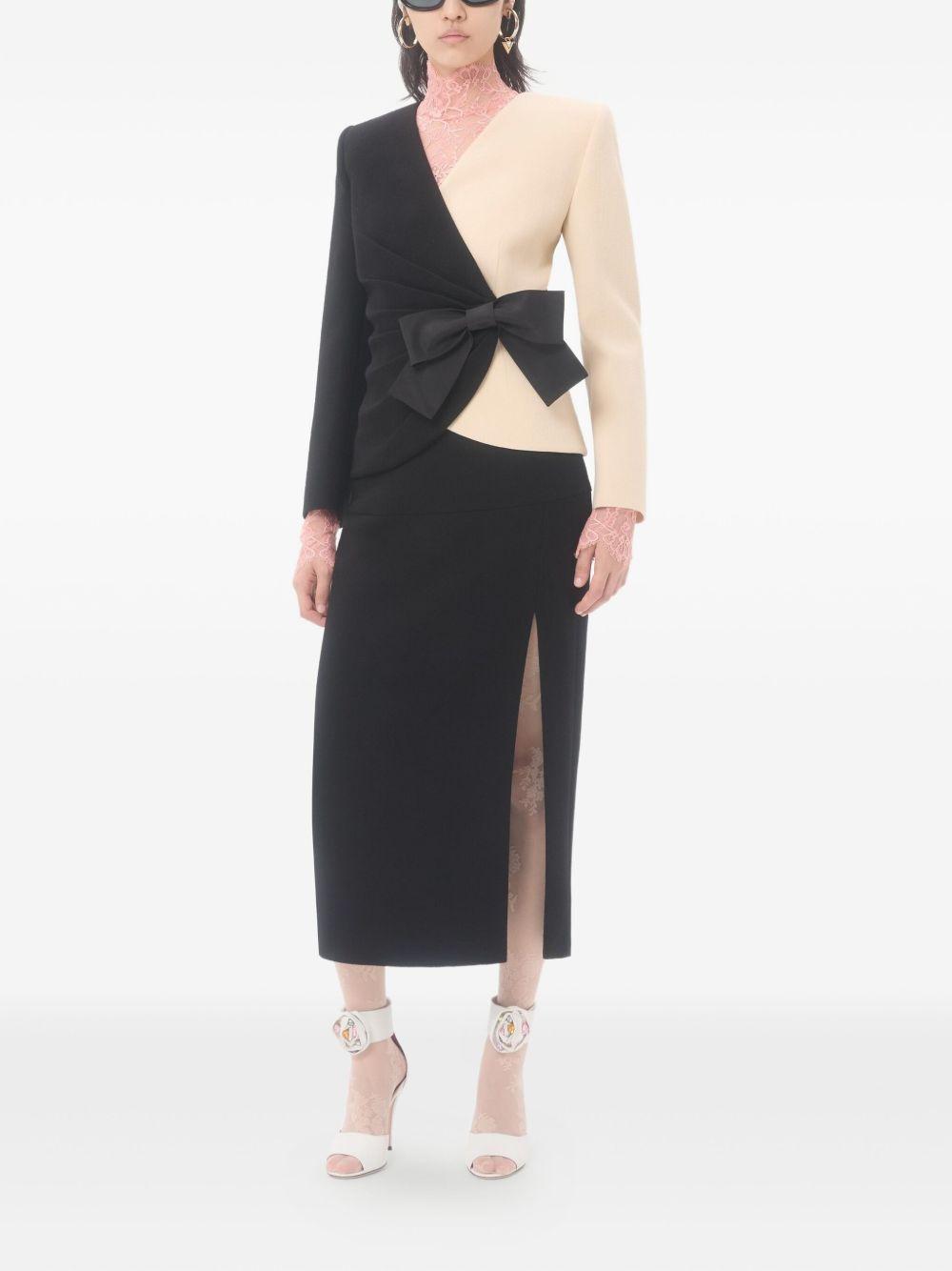 Wool Crepe Jacket With Contrasting Bow 7B0CE5209Q0 TB1 VALENTINO GARAVANI