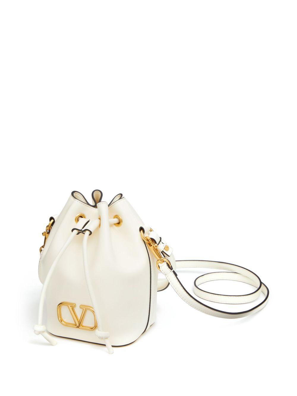 Mini VLogo Signature leather bucket bag<BR/><BR/><BR/> 6W2P0Z44VNL 098 VALENTINO GARAVANI