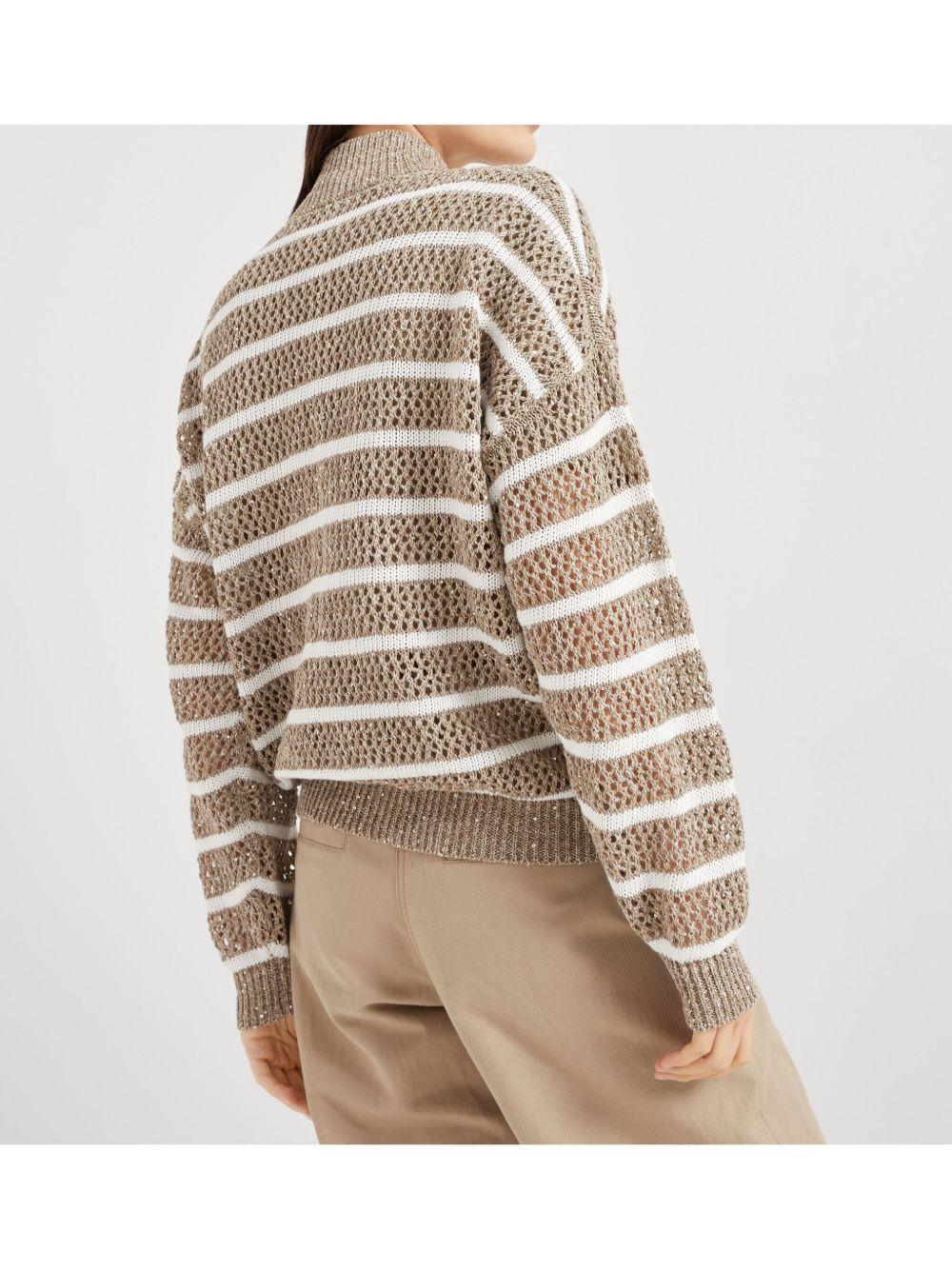 Cardigan a righe MCO558906 CKE88 BRUNELLO CUCINELLI