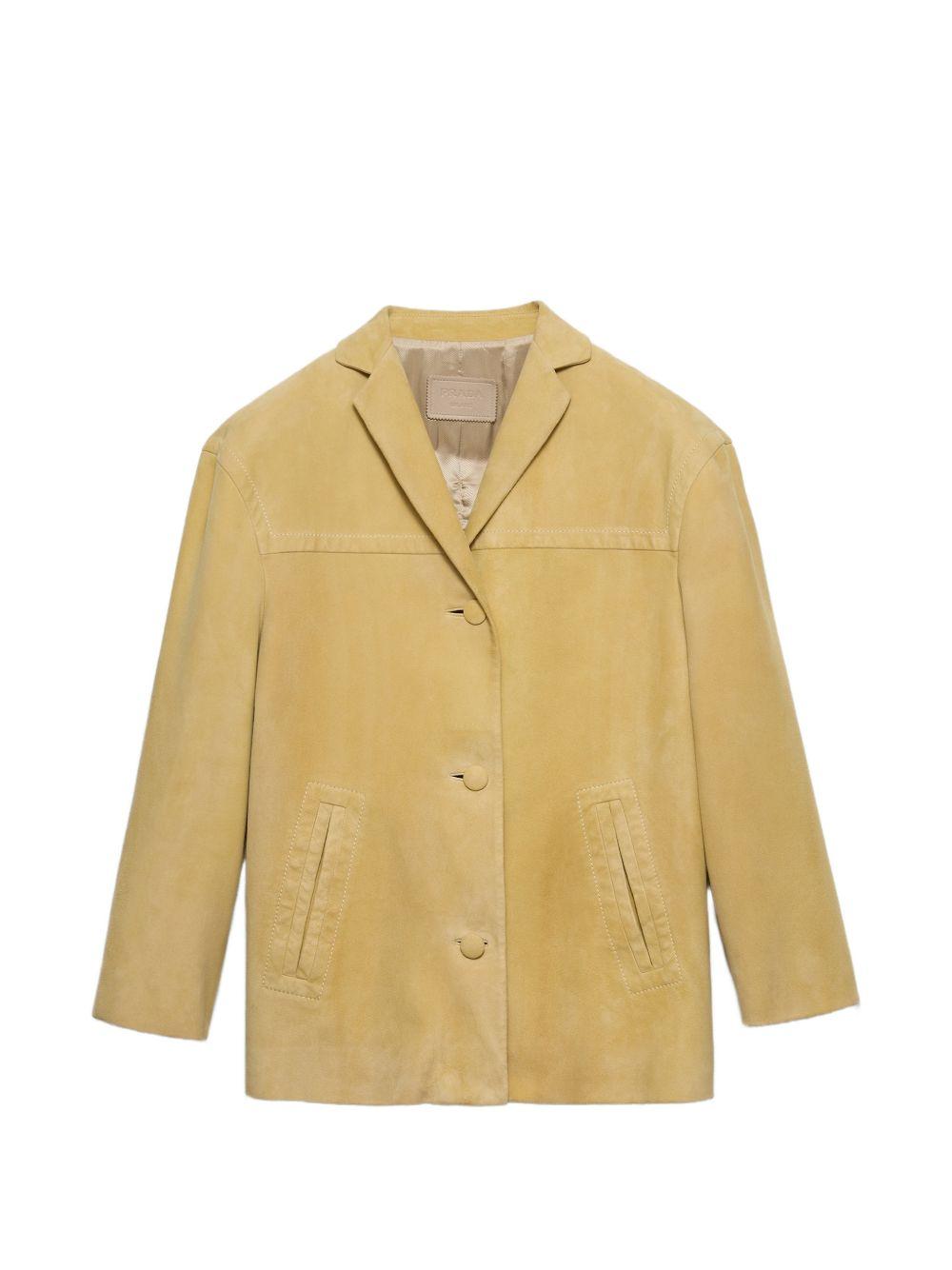 Suede caban jacket 56A233180Y S-OOOF0901 PRADA