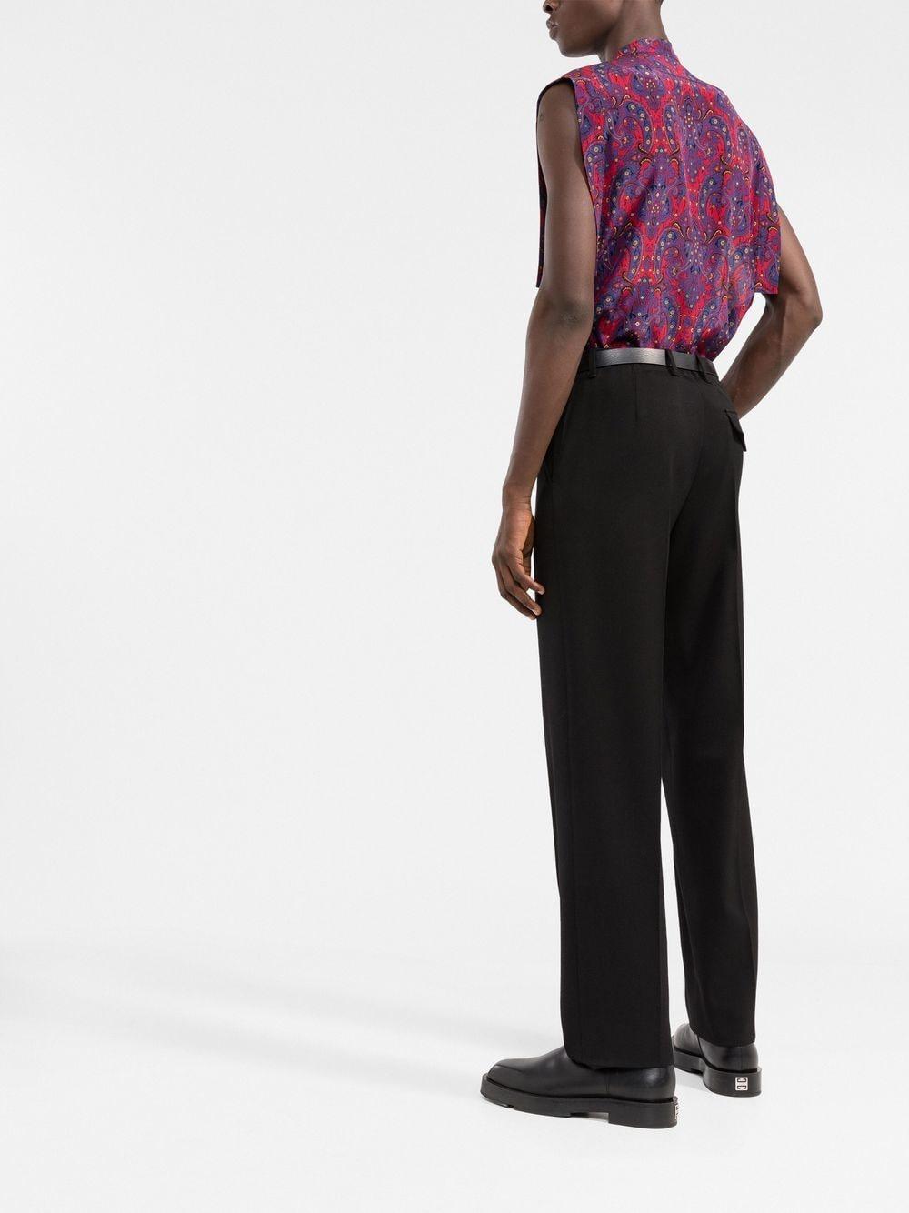 Paisley-print silk sleeveless shirt 684298Y2E58 4067 SAINT LAURENT