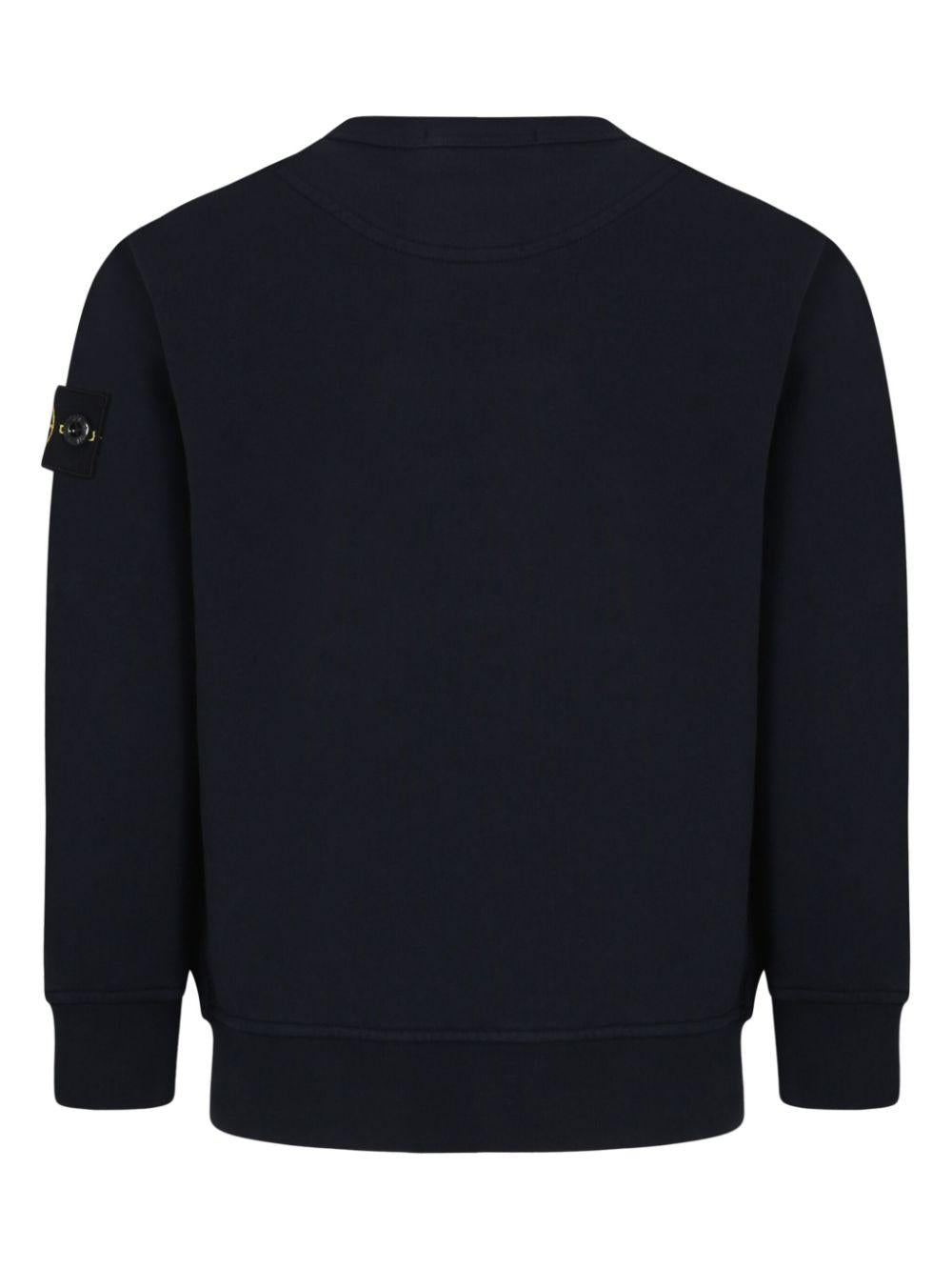 Compass-badge sweatshirt<BR/><BR/><BR/> 61000 11V0020 STONE ISLAND KIDS
