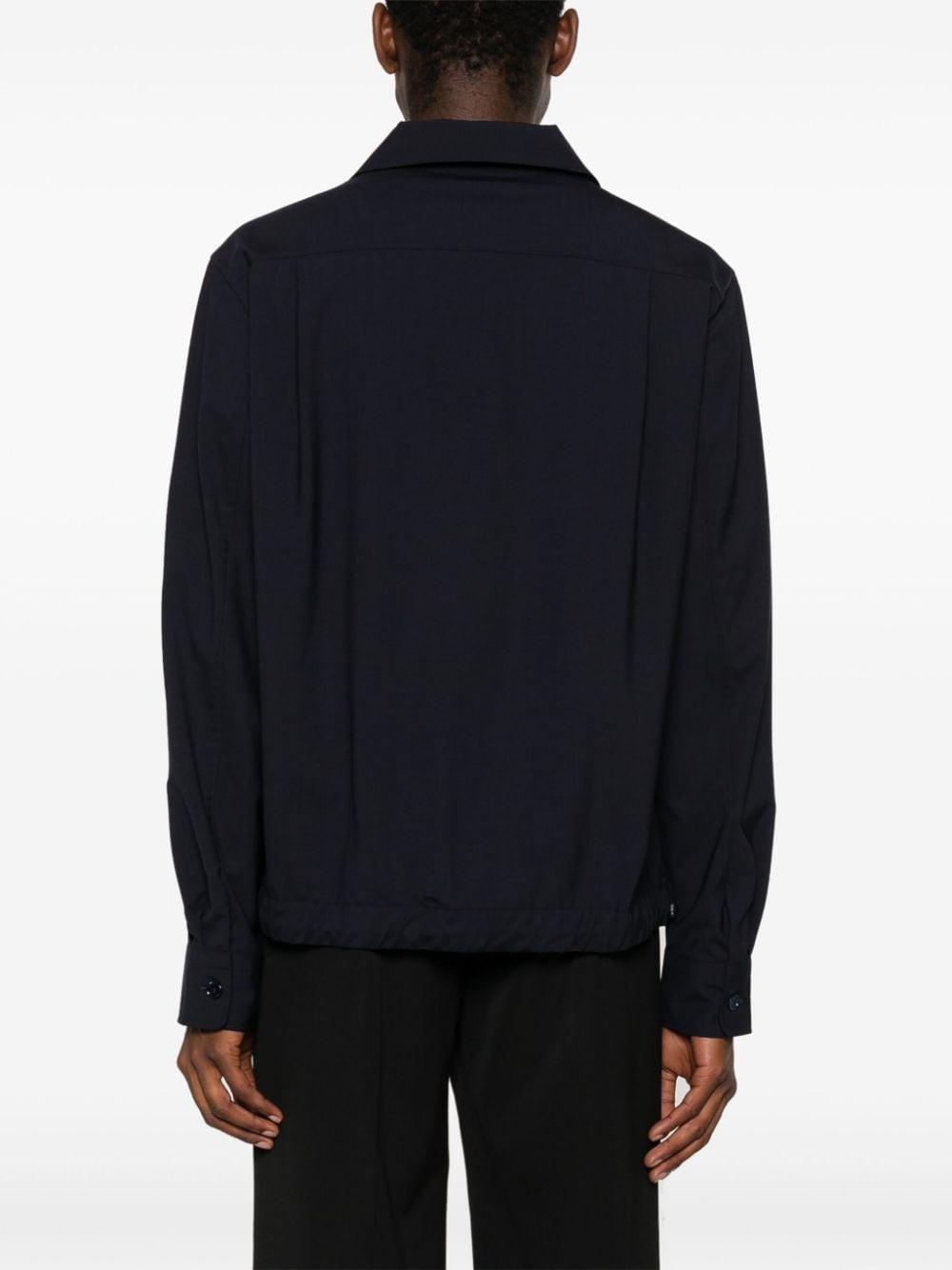 Drawstring wool-blend shirt jacket<BR/><BR/><BR/> BM61071 4PY403 GIVENCHY