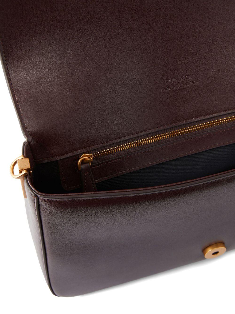 Medium Love Bag One Slouchy leather handbag with double shoulder strap 105823 A0QOLA7Q PINKO