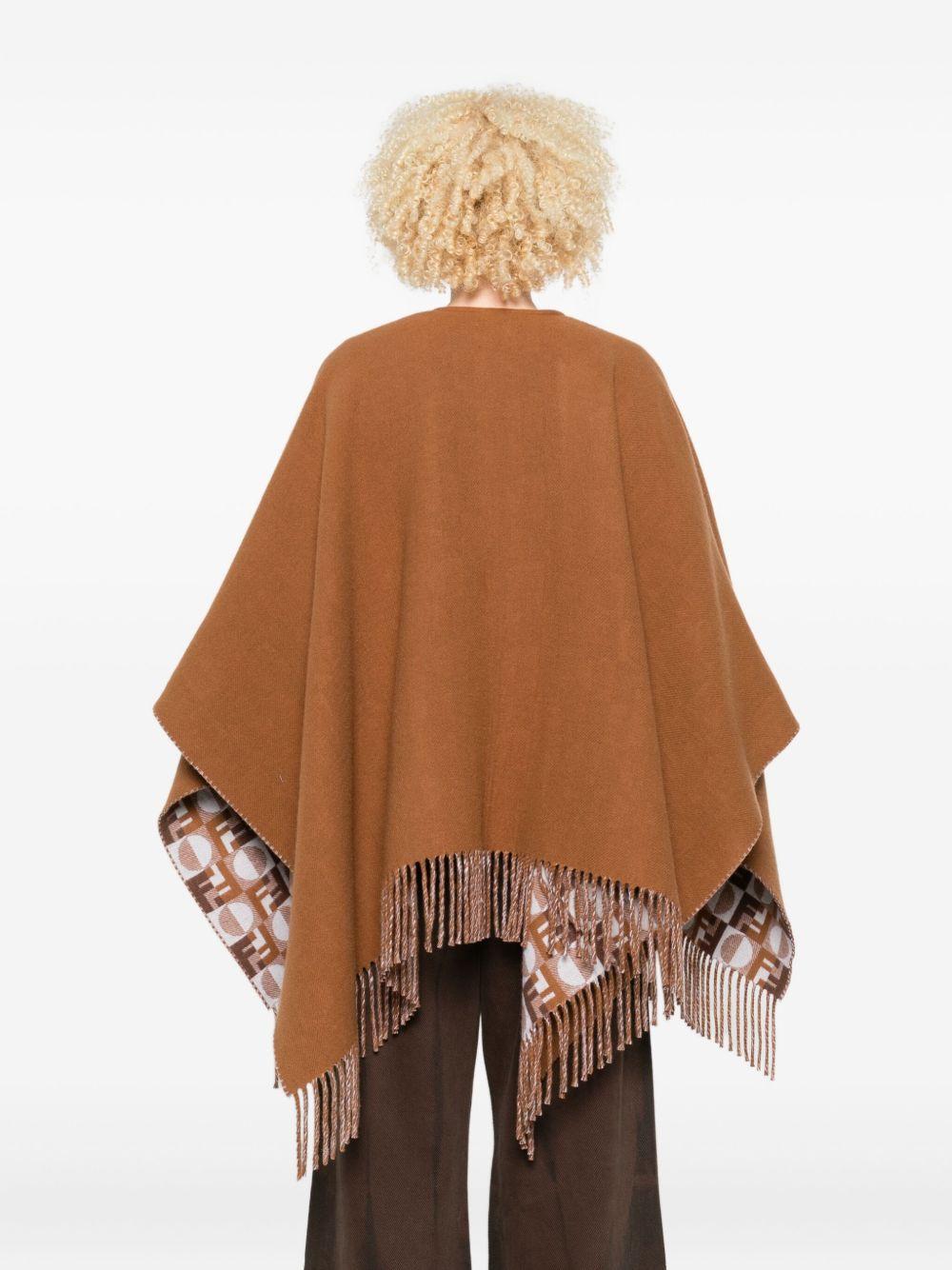 Reversible wool and cashmere poncho FXX808 AYKTF0X2L FENDI