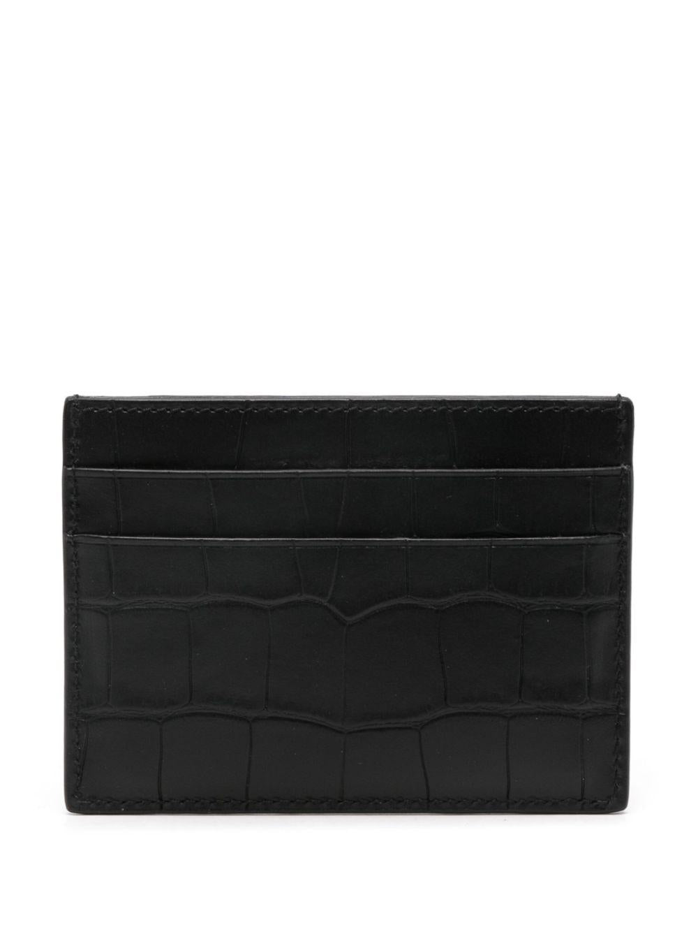 Cash logo-print card holder<BR/><BR/><BR/> 594309 1ROP31000 BALENCIAGA