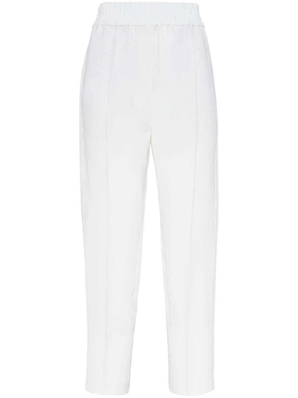Cropped tapered trousers<BR/><BR/><BR/> MH126P7197 C600 BRUNELLO CUCINELLI